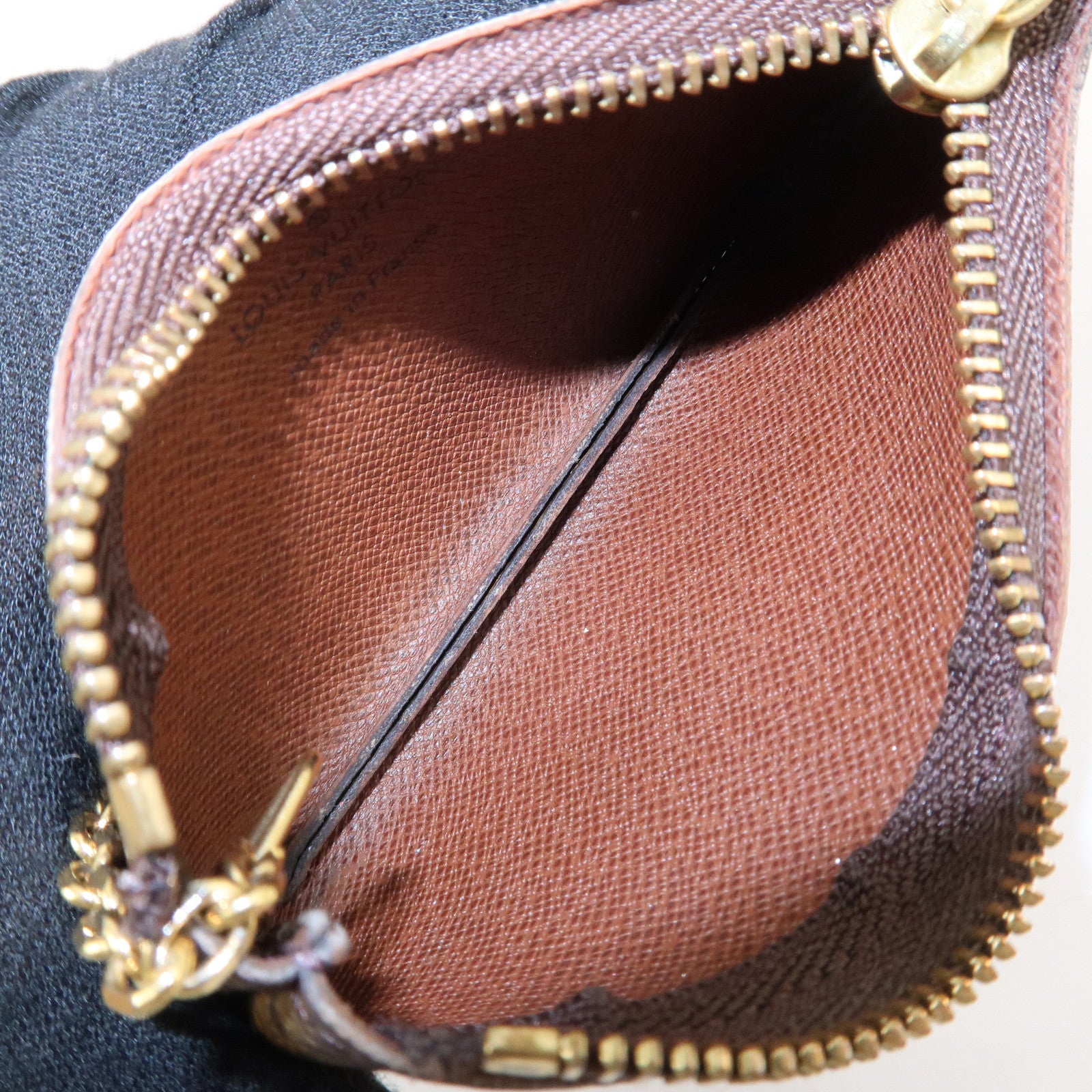 Louis Vuitton Monogram Pochette Cles Coin Case Key Case  M62650 Used