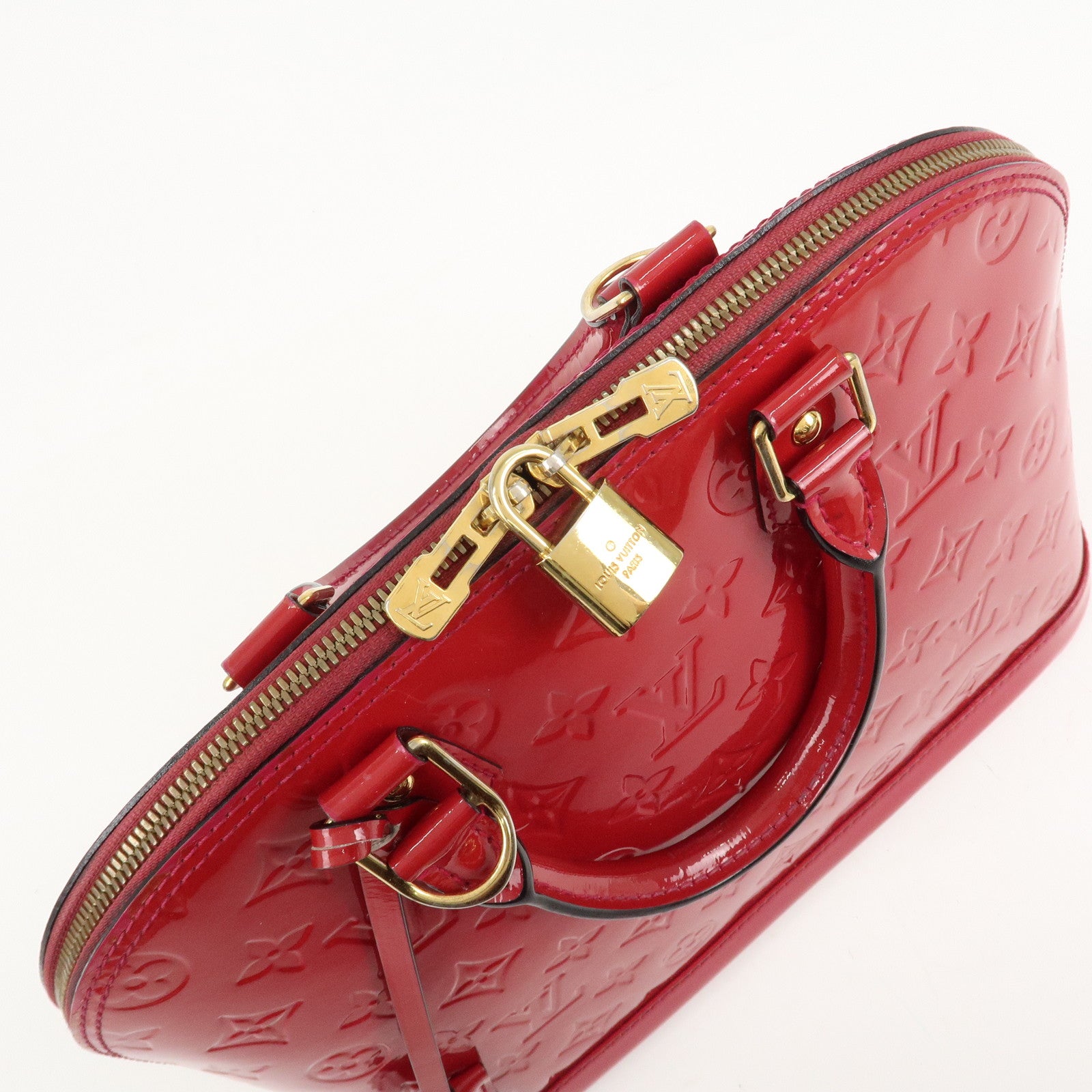 Louis Vuitton Monogram Vernis Alma PM Hand Bag Rose Indien M91770