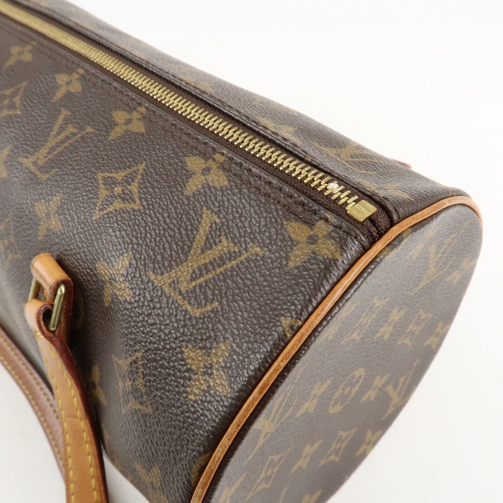 Louis Vuitton Monogram Papillon 30 Hand Bag Brown M51385