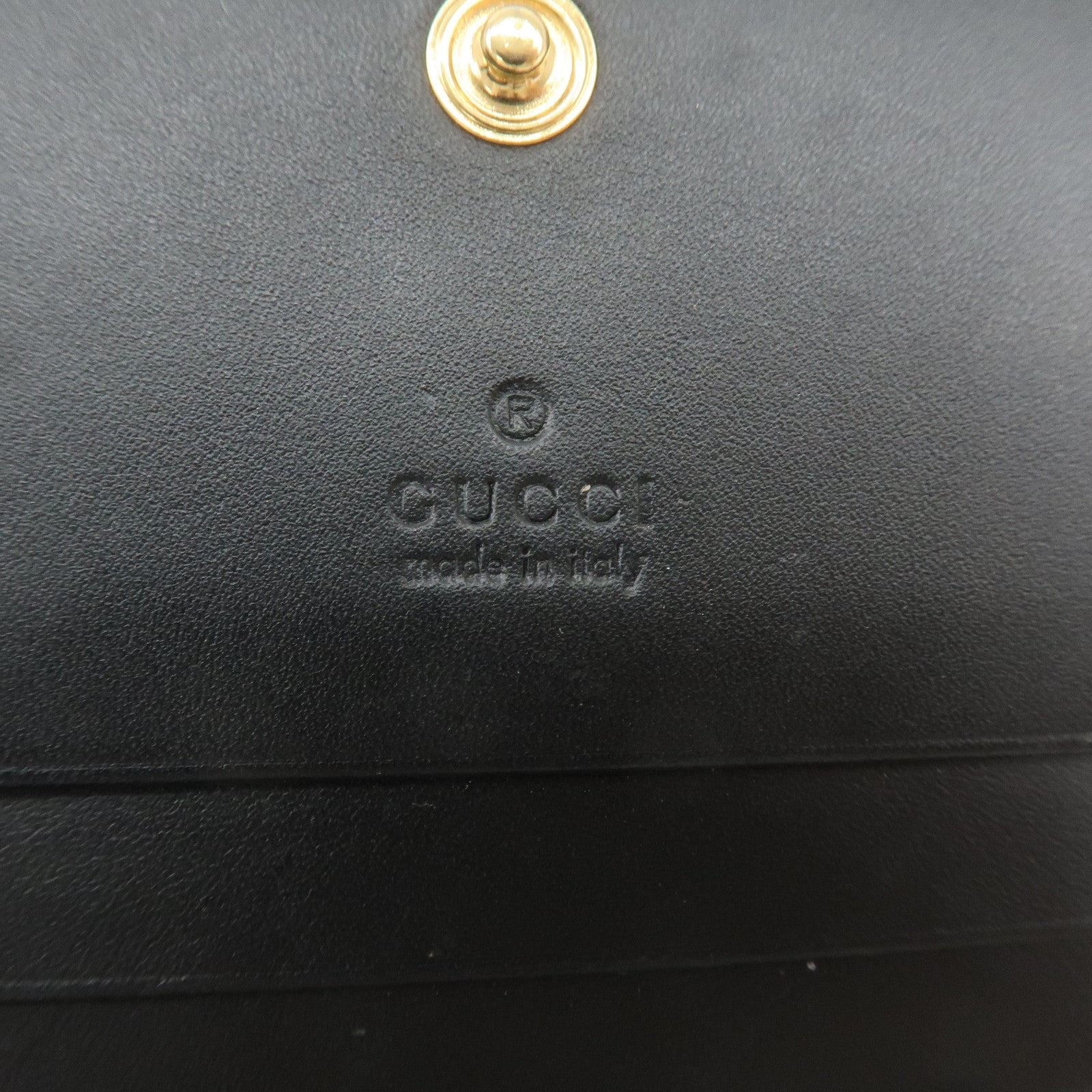 GUCCI Guccissima Leather Card Case Black 410120