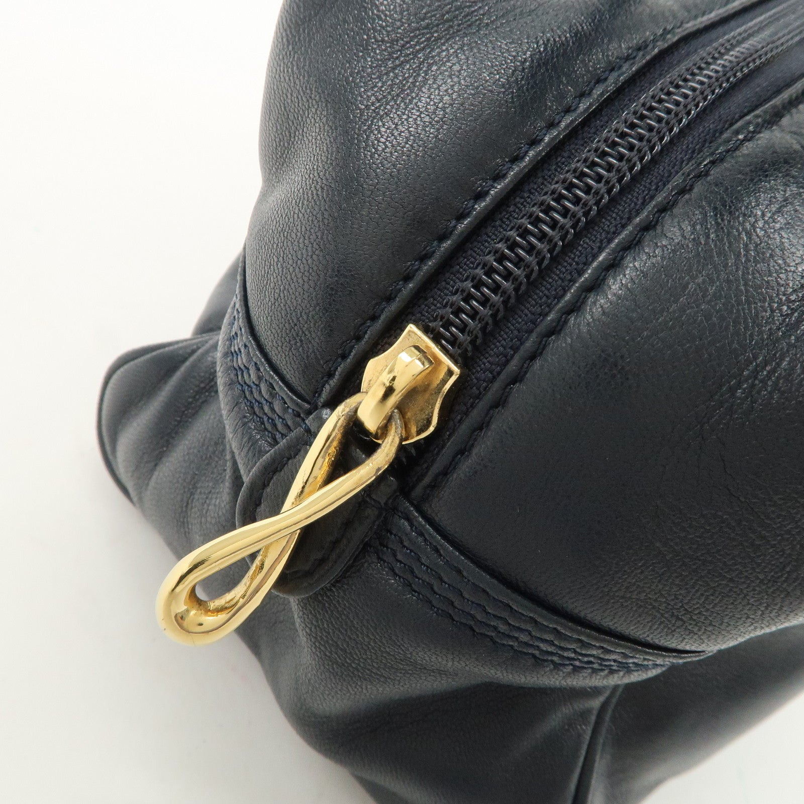 LOEWE Anagram Leather Mini Hand Bag Navy