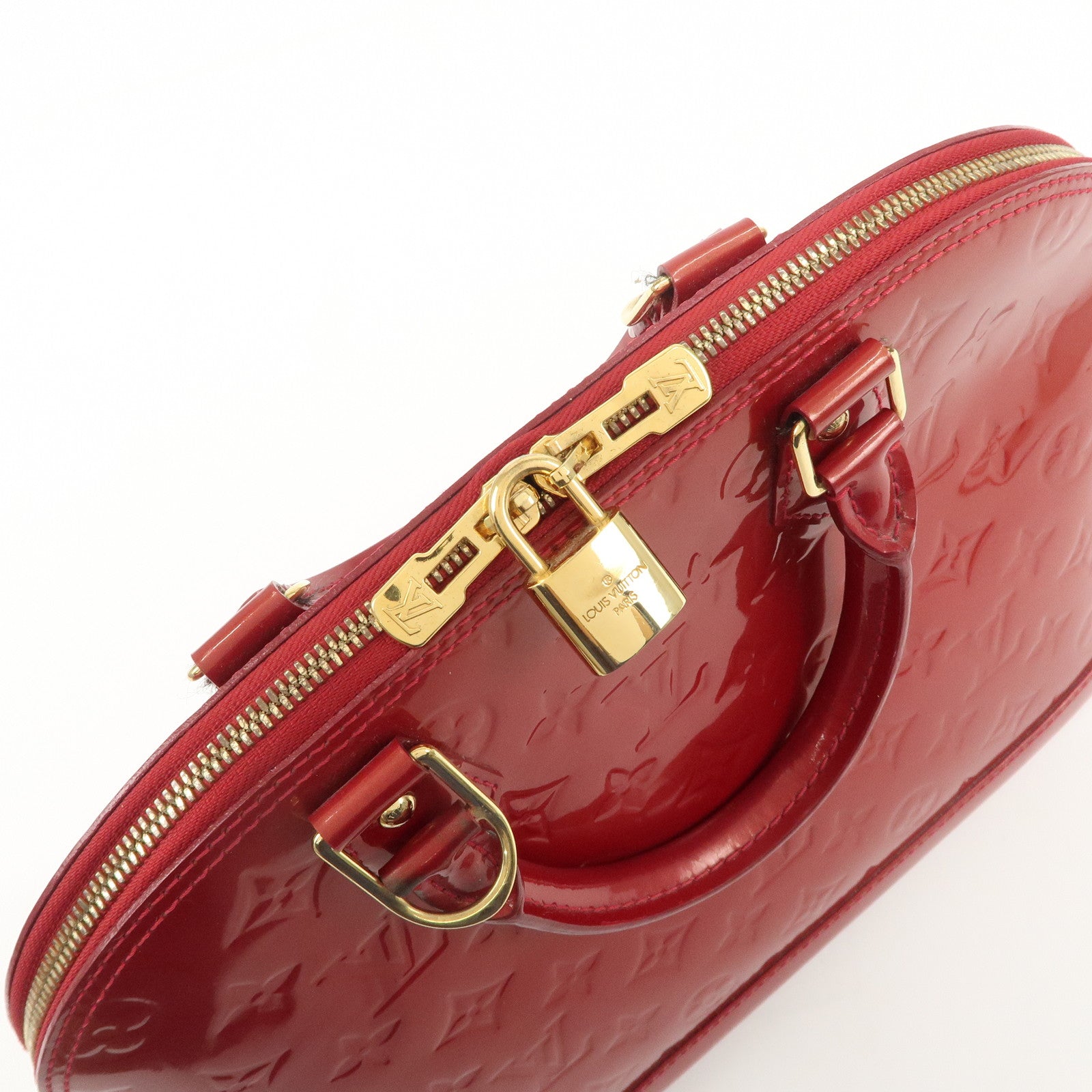 Louis Vuitton Monogram Vernis Alma PM Bag Pomme d'Amour M90096