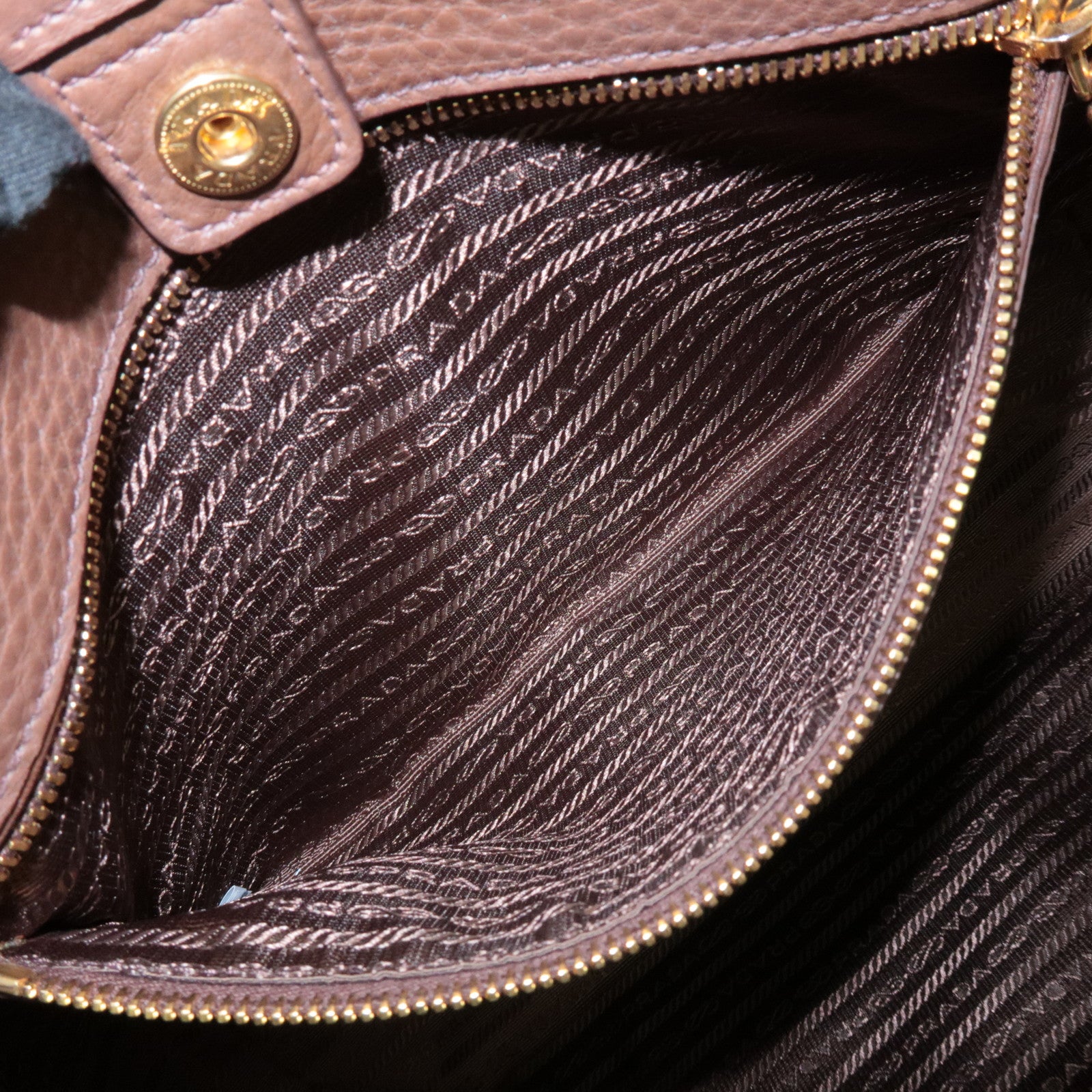 PRADA Vitello Daino Leather 2Way Tote Bag Shoulder Bag BN2545 Used