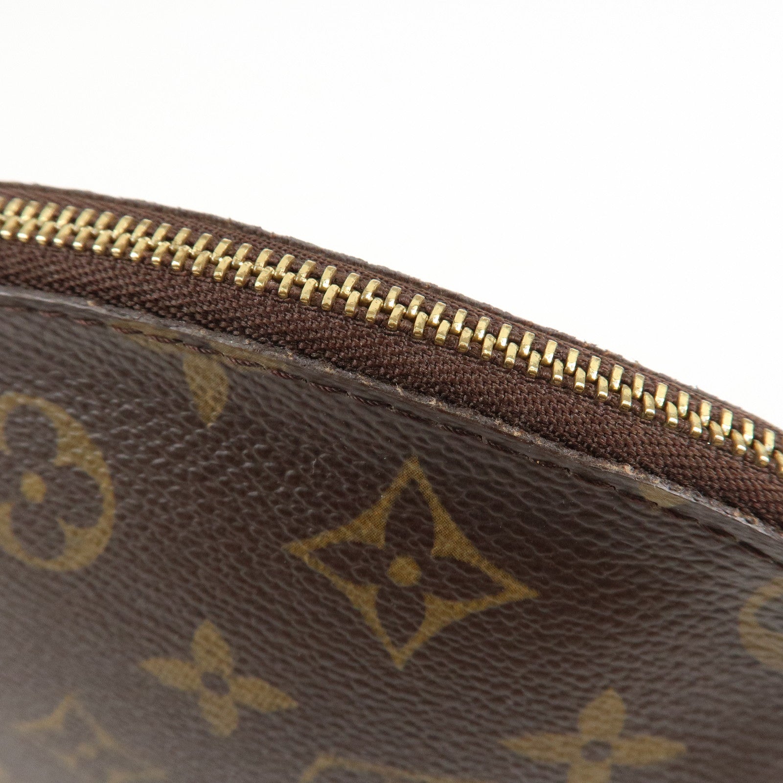 Louis Vuitton Monogram Pochette Cosmetic Pouch Brown M47515 Used