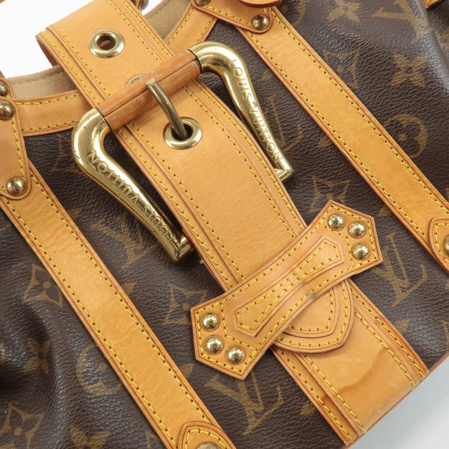 Louis Vuitton Monogram Theda GM Hand Bag Brown M92393