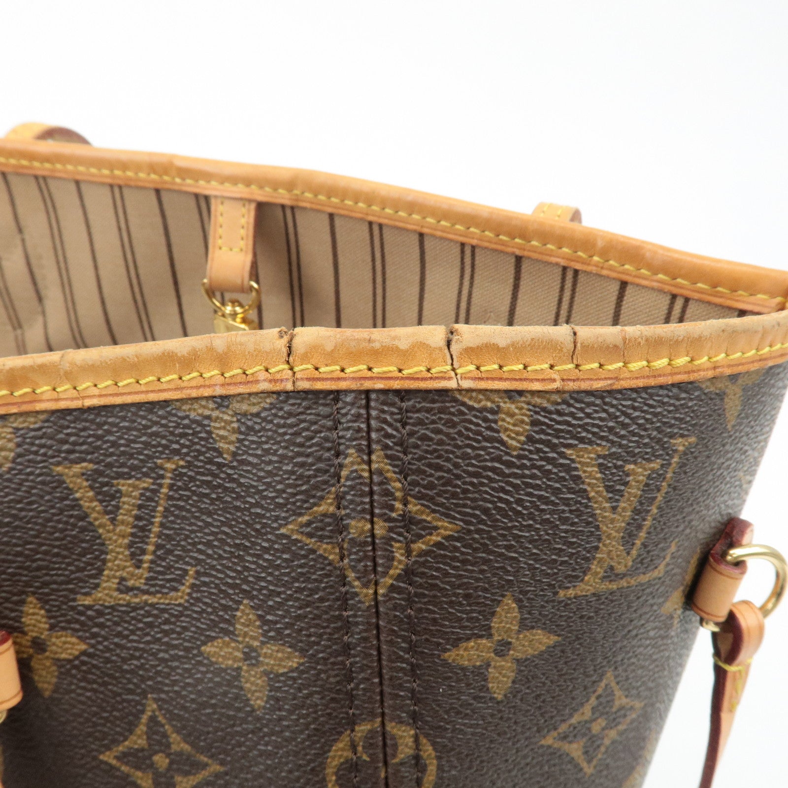 Louis Vuitton Monogram Neverfull MM Tote Bag Brown M40156