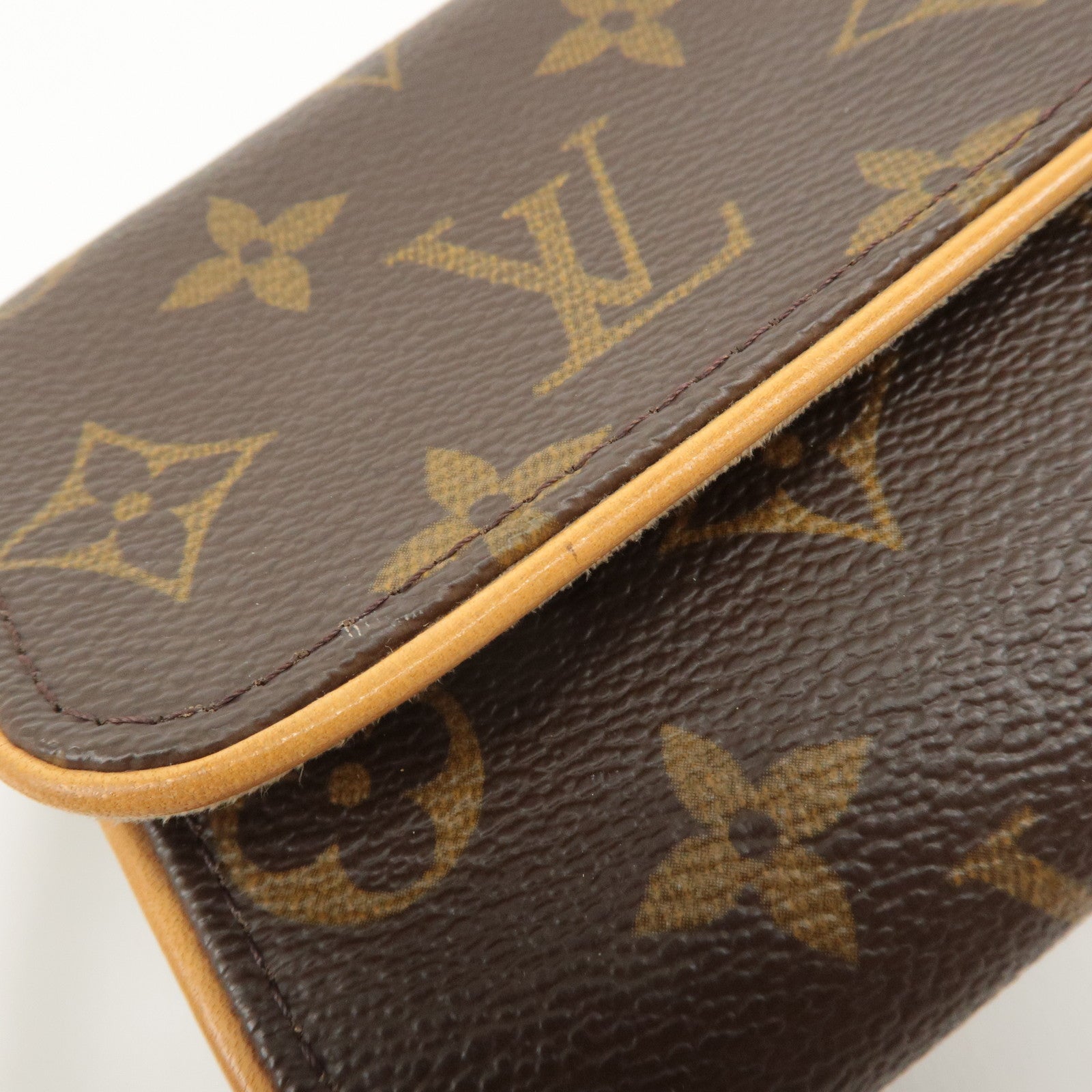 Louis Vuitton Monogram Pochette Twin PM 2Way Bag Brown M51854 Used