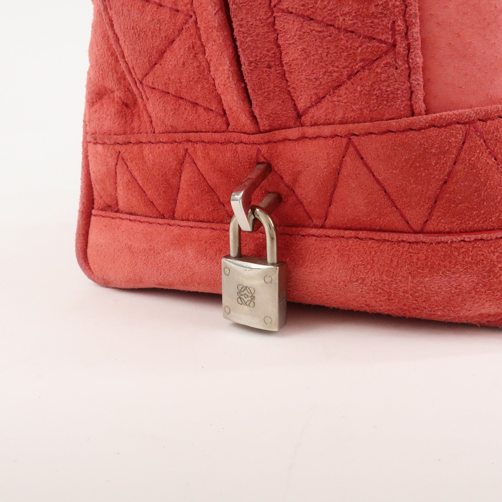 LOEWE Anagram Leather Amazona 36 Hand Bag Rose