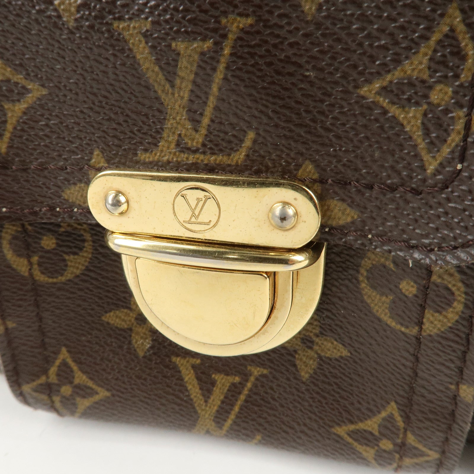 Louis Vuitton Monogram Manhattan PM Hand Bag Brown M40026