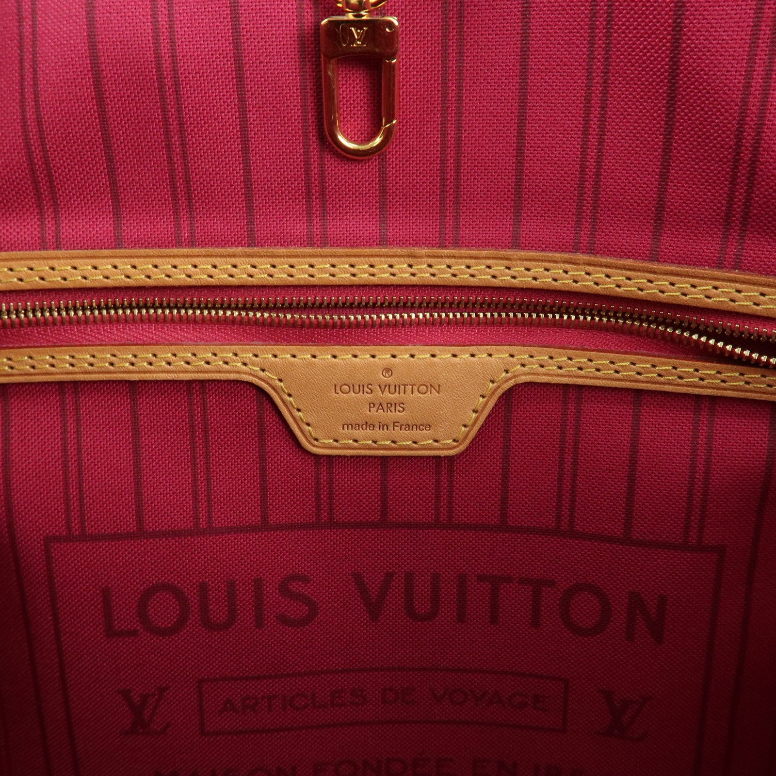 Louis Vuitton Monogram Patches Neverfull MM Tote Bag Pouch M43988 Used