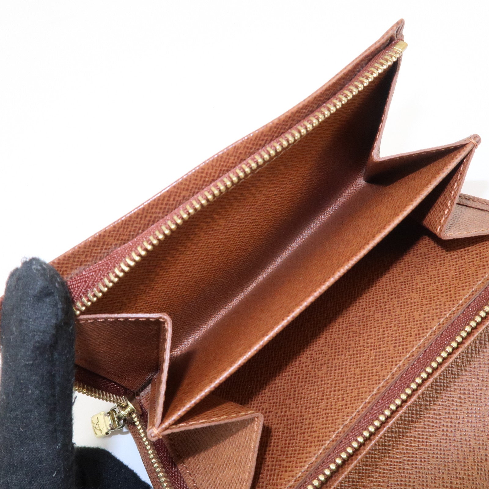 Louis Vuitton Monogram Porte Monnaie Billets Tresor Wallet M61730 Used