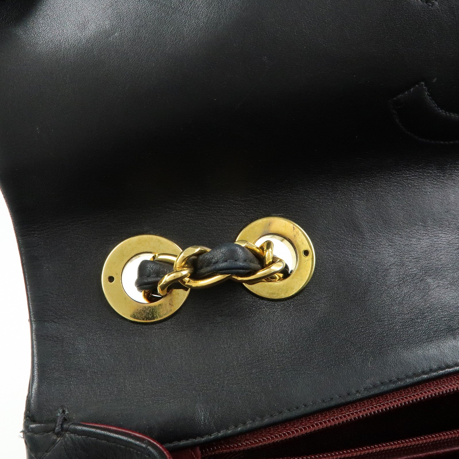 CHANEL Jumbo Matelasse 34 Lamb Skin Chain Shoulder Bag Black A01094