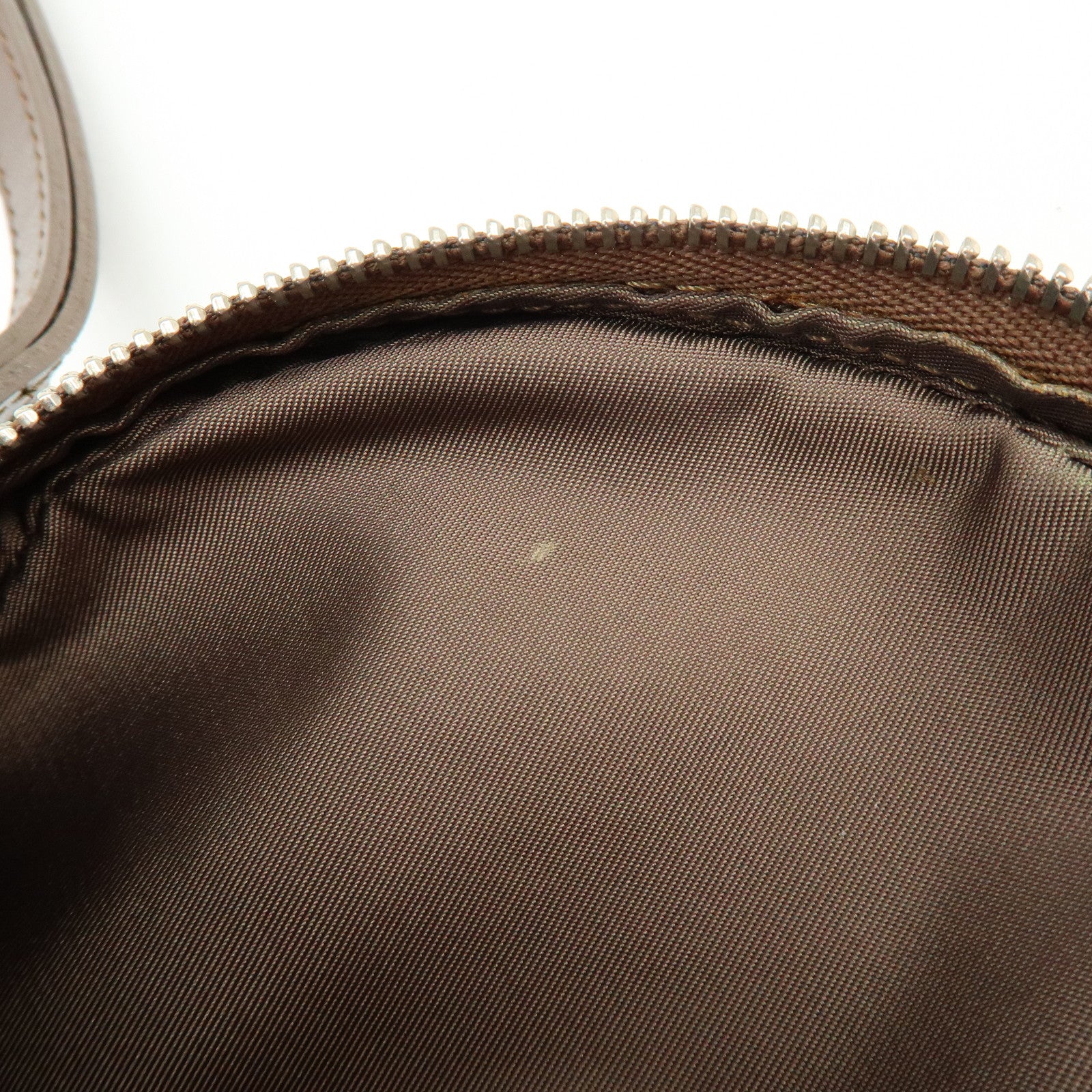 CHANEL New Travel Line COCO Mark Canvas Cosmetic Pouch Khaki Brown