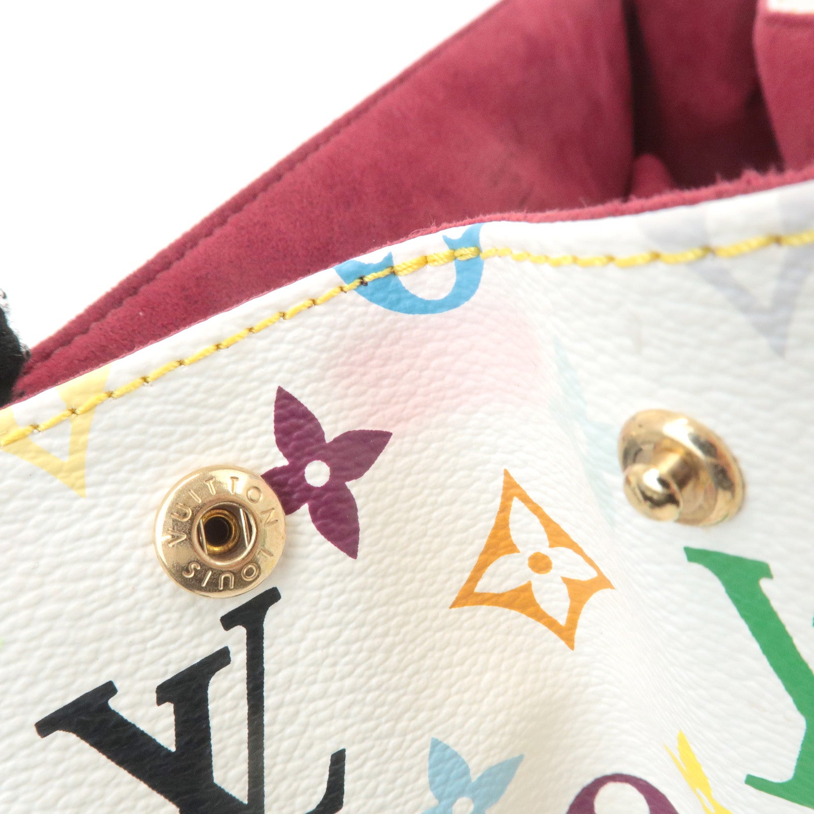 Louis Vuitton Monogram Multicolor Beverly GM Hand Bag Blanc M40201 Used