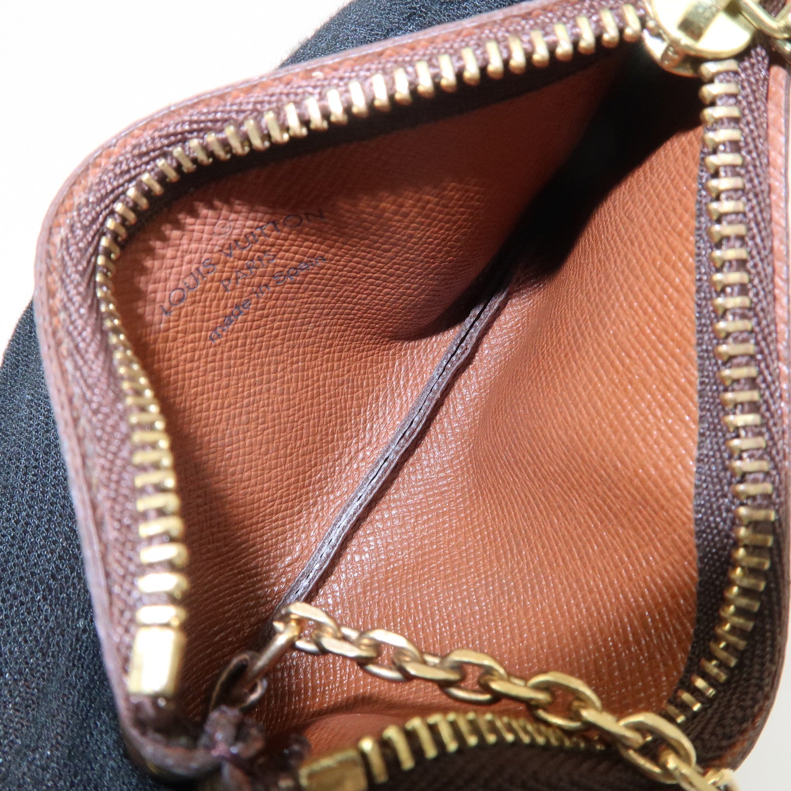 Louis Vuitton Monogram Pochette Cles Coin Case Key Case  M62650 Used