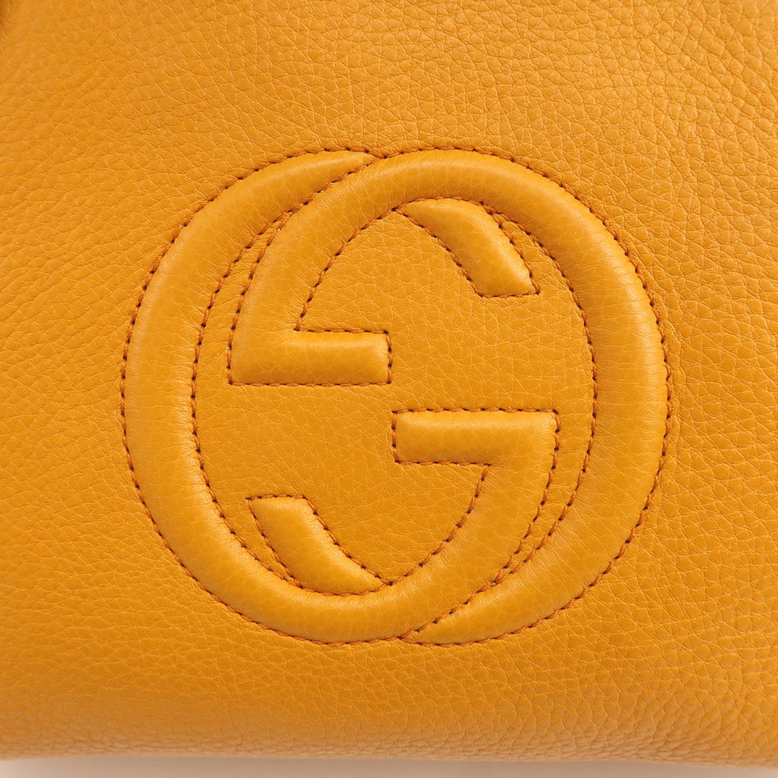 GUCCI Children SOHO Leather Tote Bag Hand Bag Orange 340618