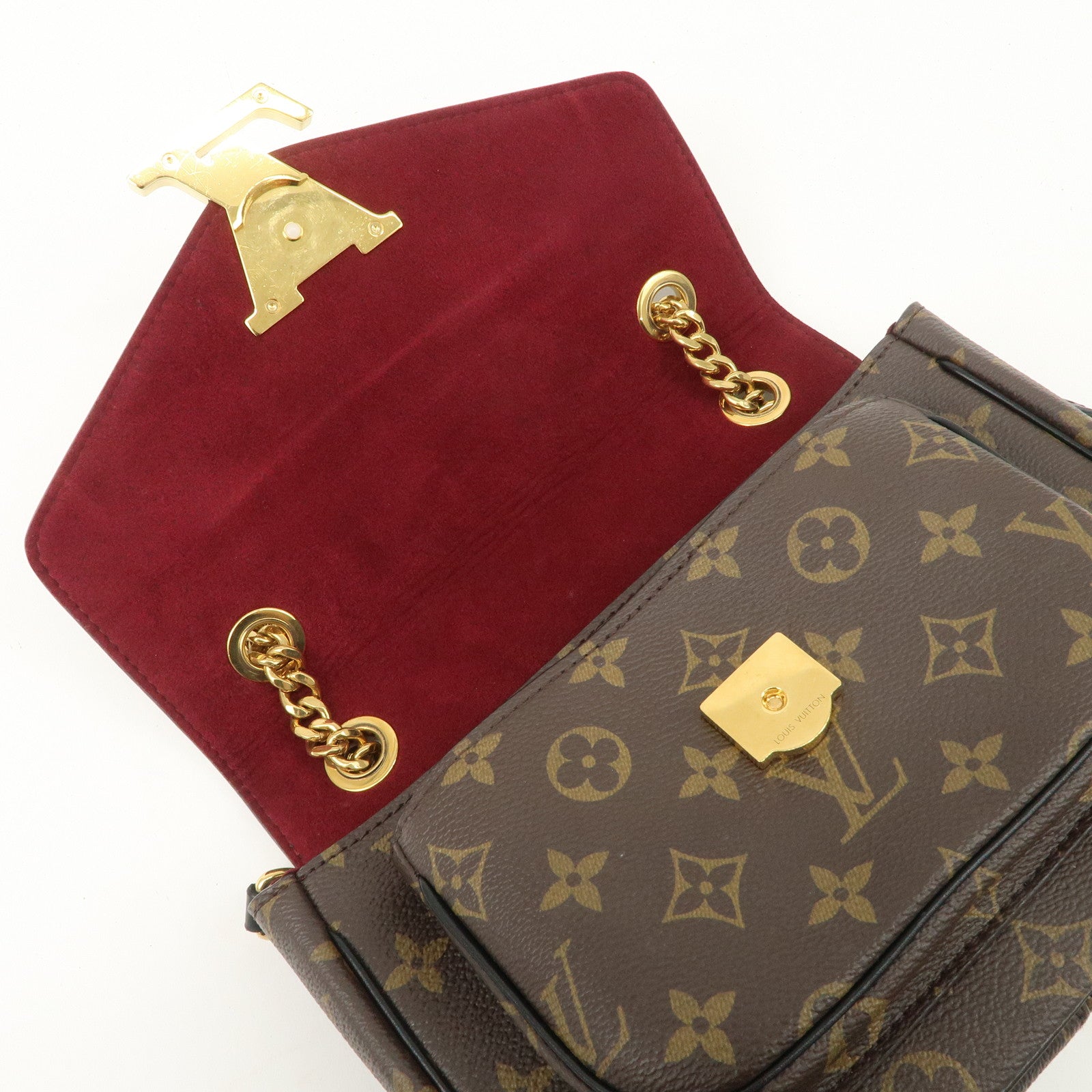 Louis Vuitton Monogram Passy Crossbody Chain Shoulder Bag M45592 Used