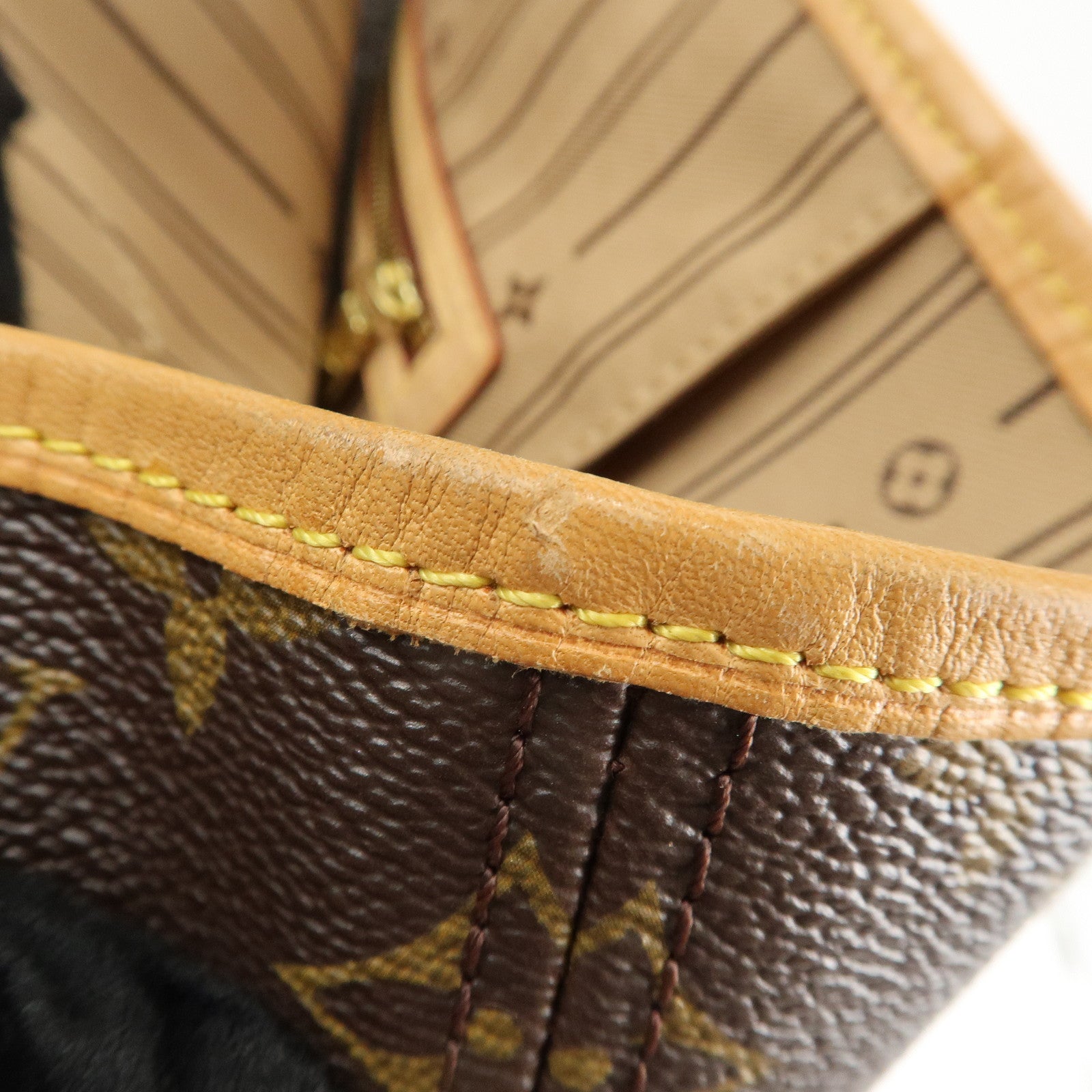 Louis Vuitton Monogram Neverfull MM Tote Bag Brown M40156 Used