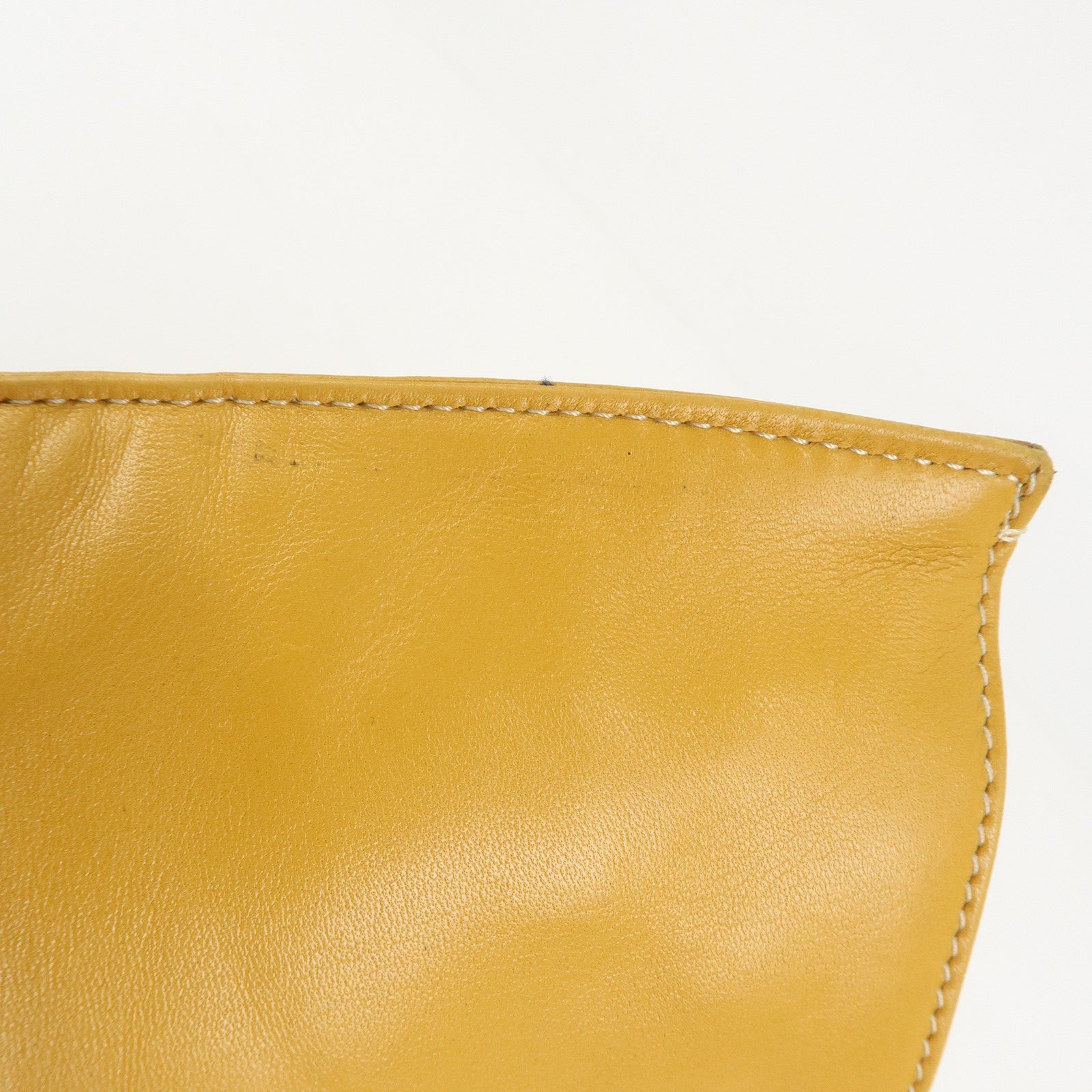 LOEWE Anagram Nappa Aire Leather Tote Bag Shoulder Bag Yellow Used