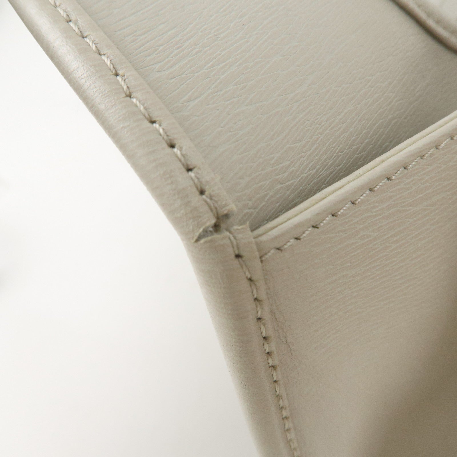 GUCCI Jackie Leather Shoulder Bag Ivory 002.1067 Used