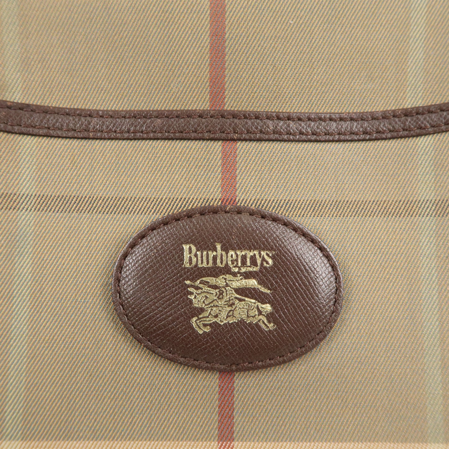 BURBERRY Canvas Leather Shoulder Bag Crossbody Bag Beige Brown