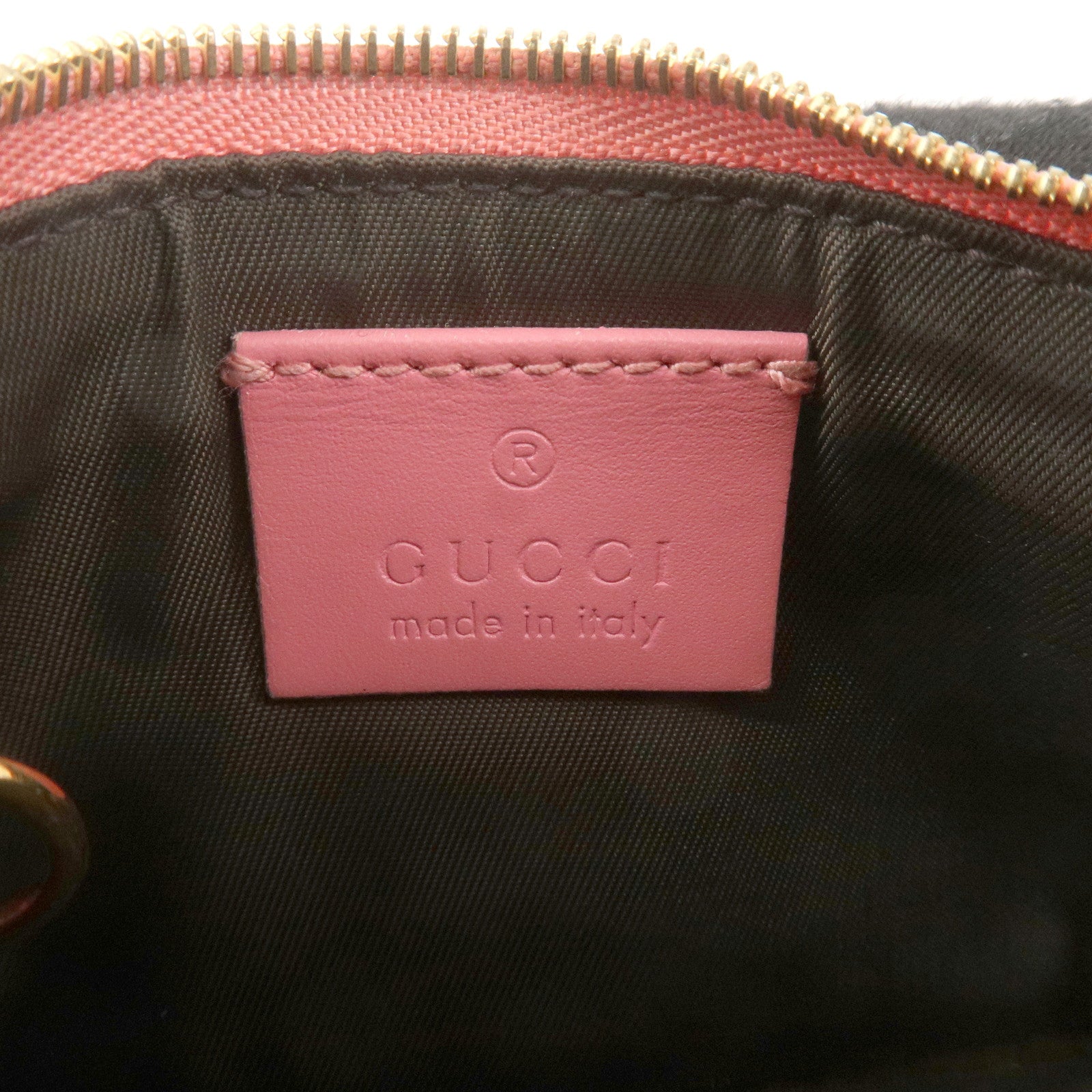 GUCCI Guccissima Leather Coin Case Wallet Pink 233183