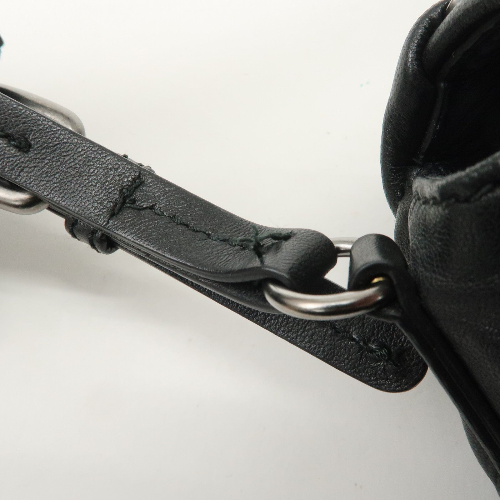 Ferragamo Mini Vara Leather Shoulder Bag Hand Bag Black