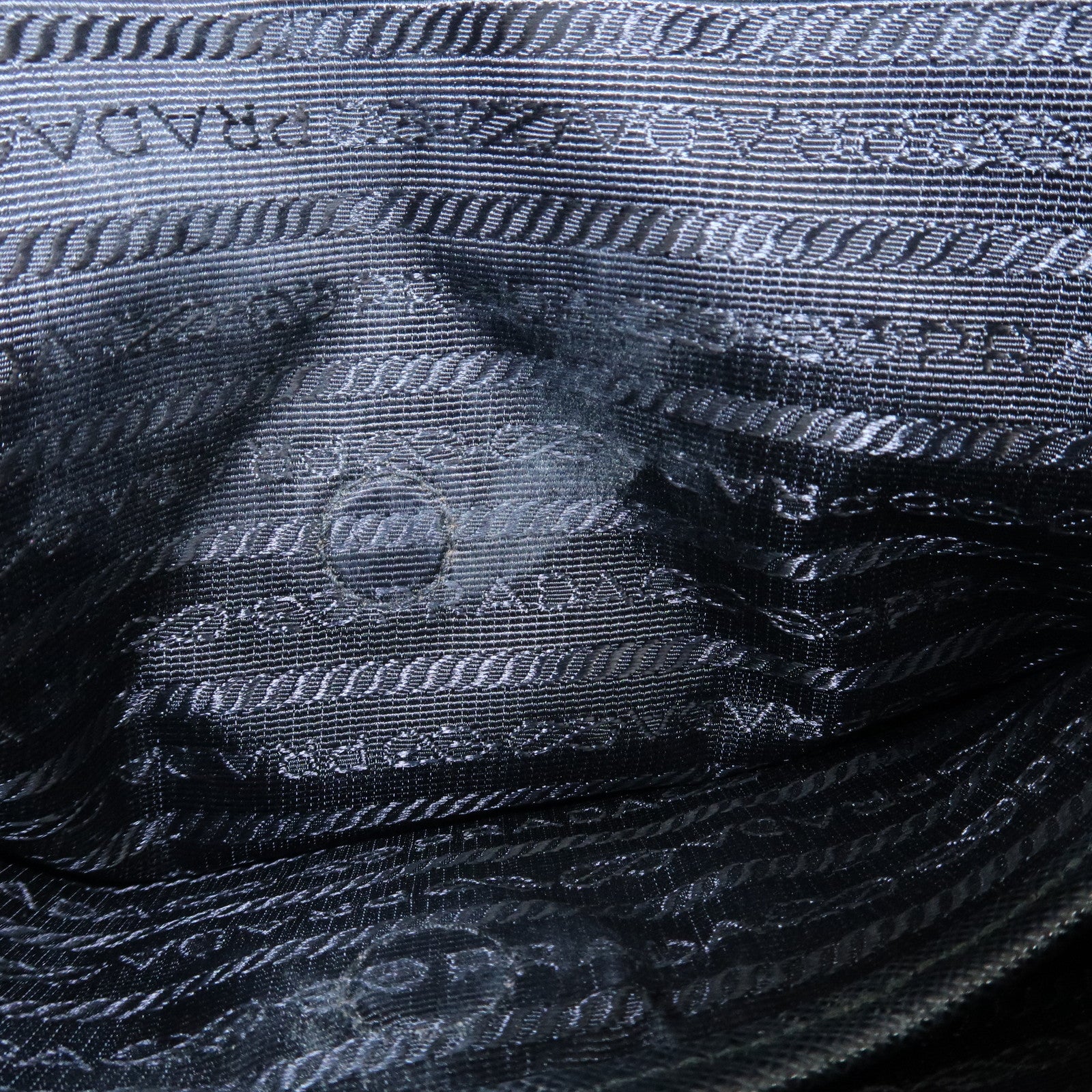 PRADA Logo Nylon Leather 2Way Hand Bag Shoulder Bag Black 1BA173