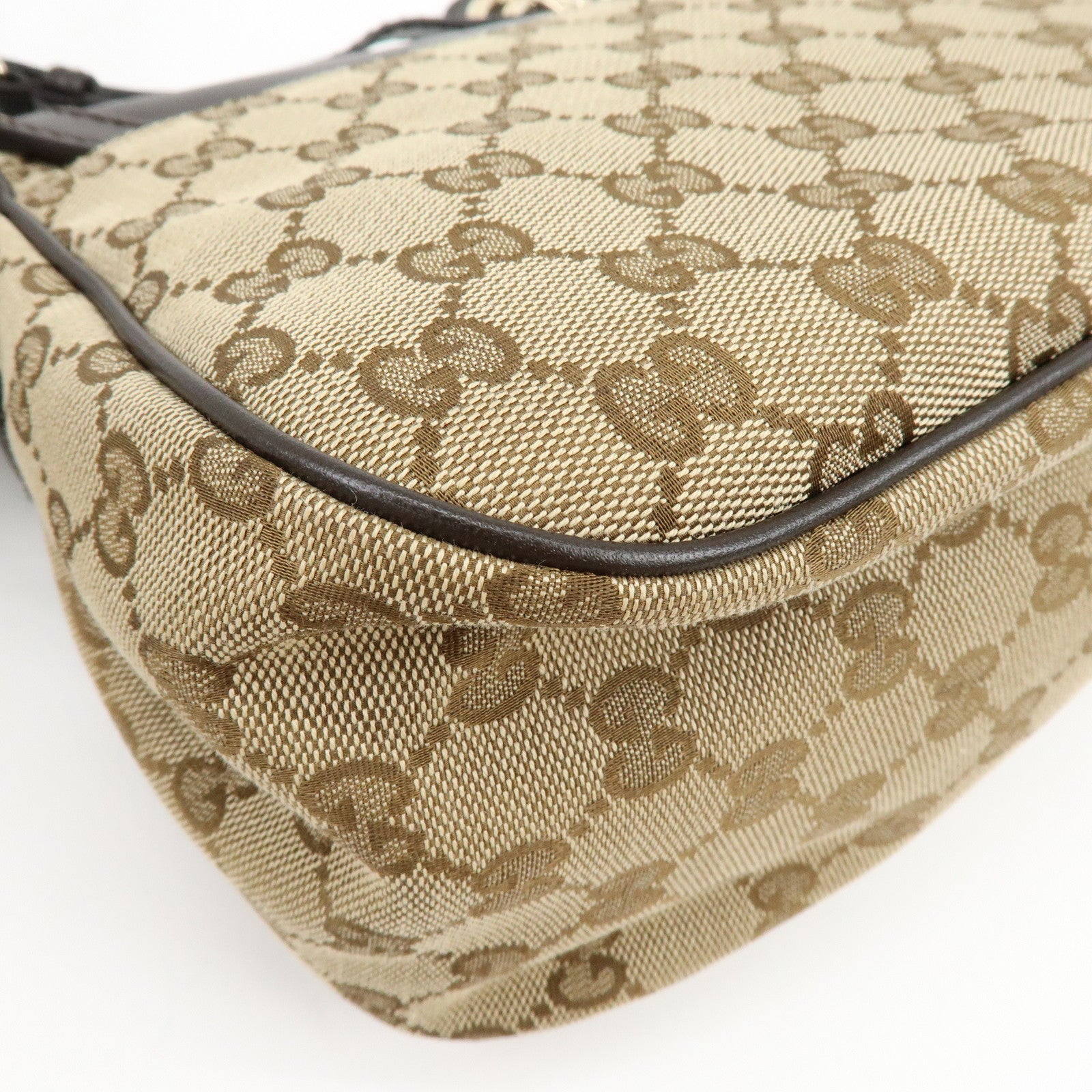 GUCCI Sukey Interlocking G GG Canvas Leather Shoulder Bag 308452