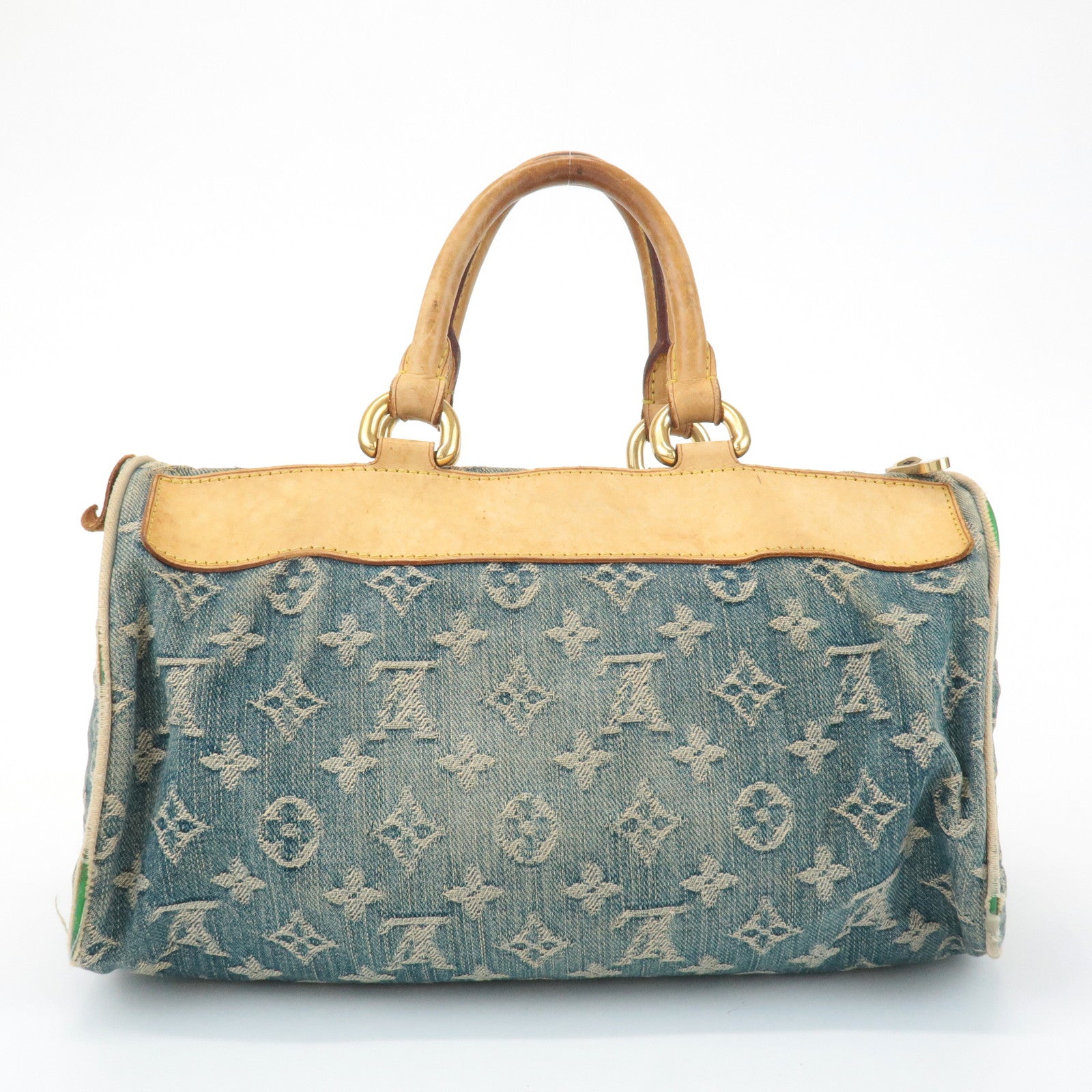 Louis Vuitton Monogram Denim Neo Speedy Boston Bag Blue M95019 Used