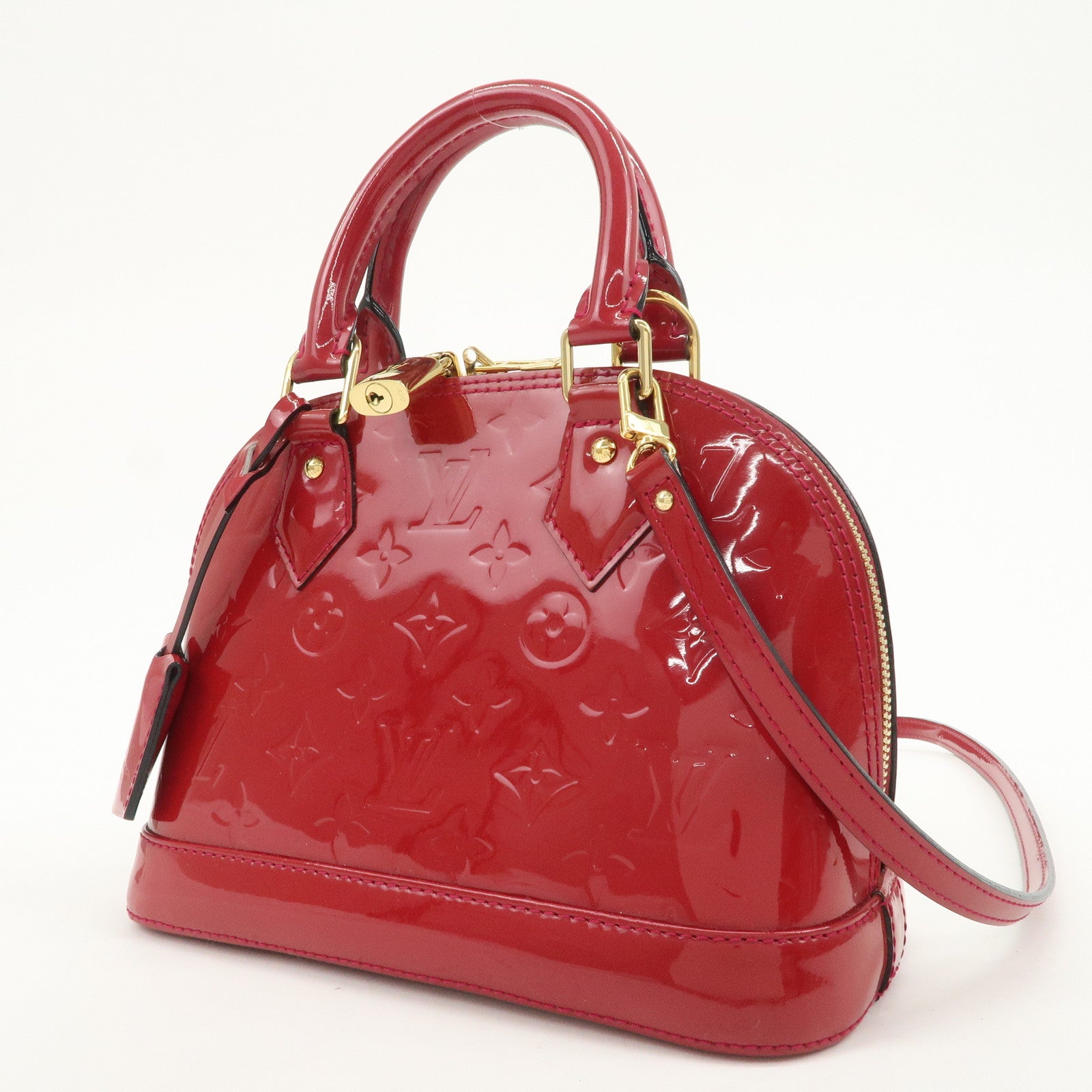 Louis Vuitton Monogram Vernis Alma BB 2Way Bag Rose Indien M91771