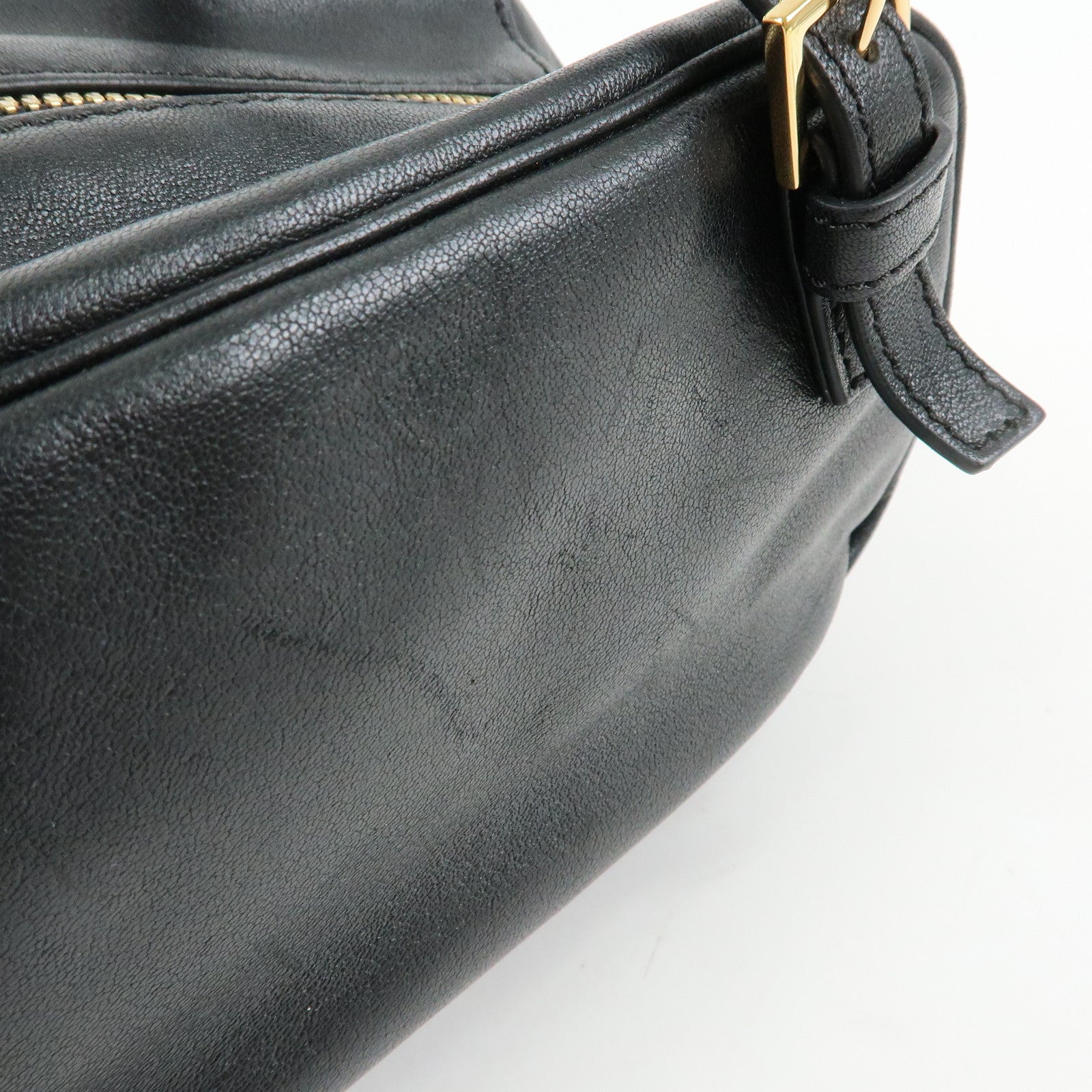 VERSACE Medusa Nappa Leather Bowling Bag Shoulder Bag Black