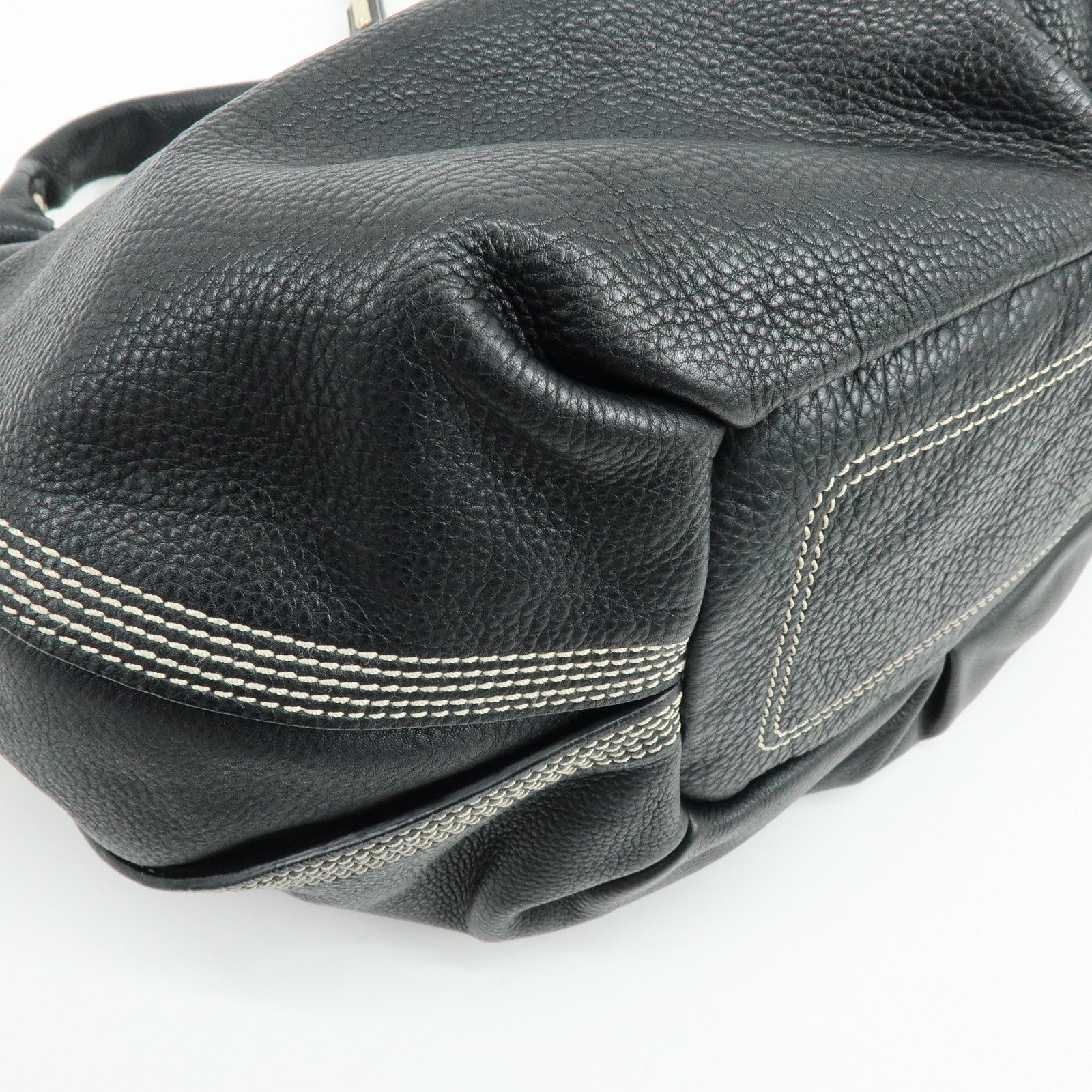 CELINE Leather Bittersweet Shoulder Bag Hand Bag Black