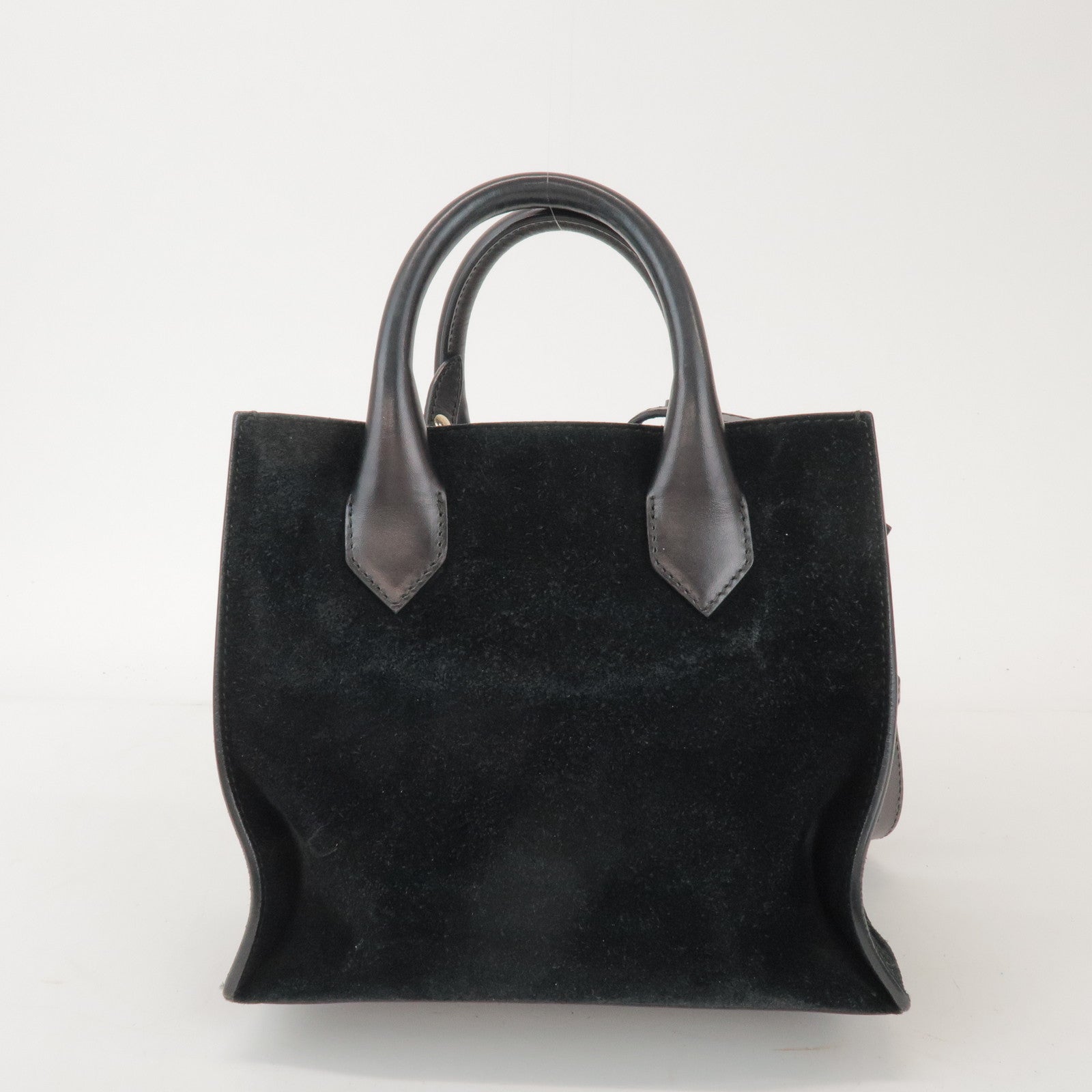 BALENCIAGA Padlock All Afternoon Suede Leather 2Way Bag 319499