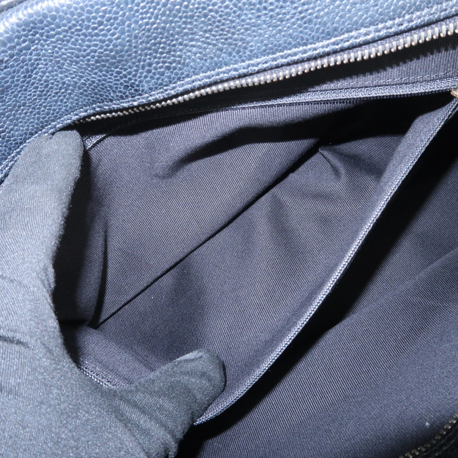 CHANEL Matelasse Caviarskin Boston Bag Hand Bag Black A20997