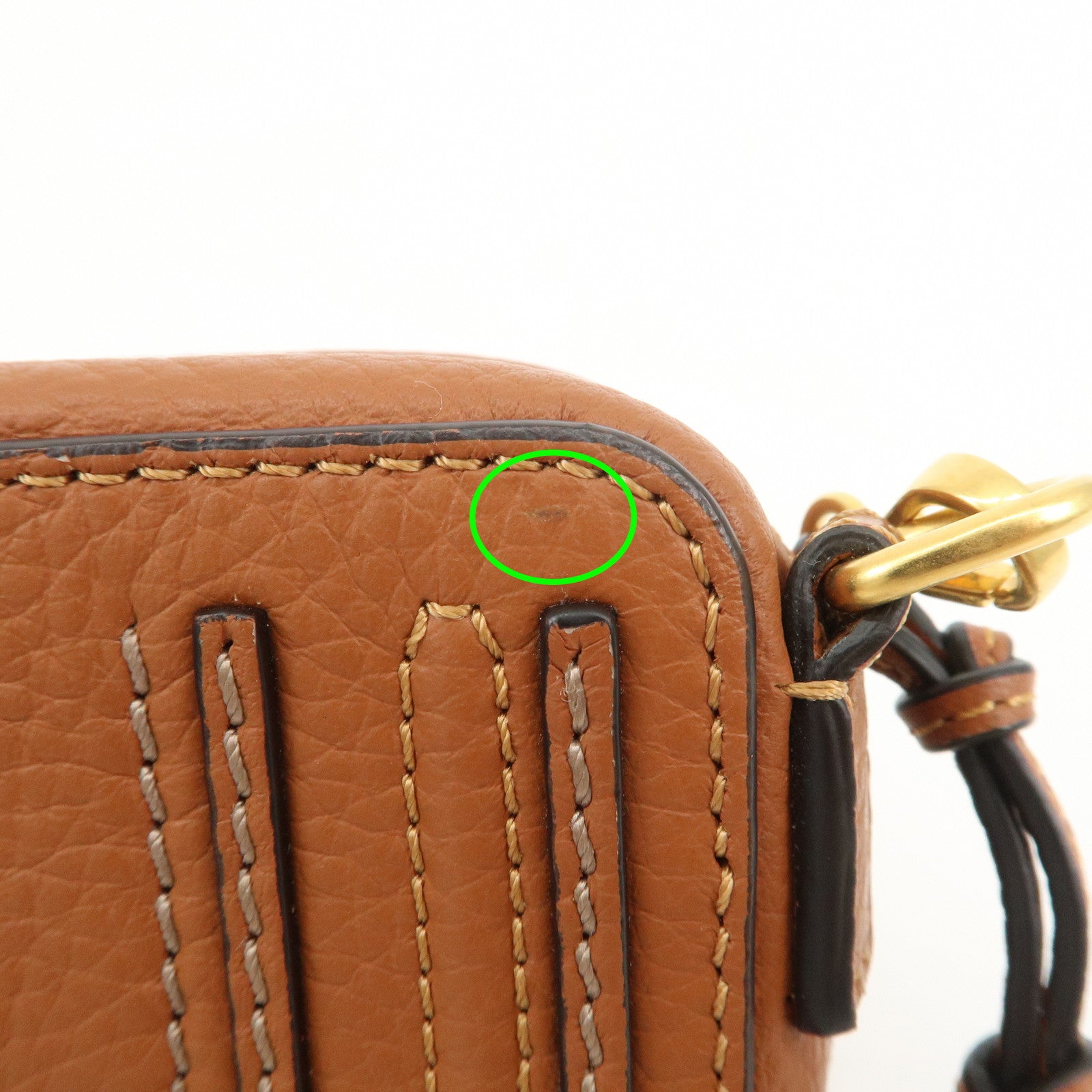 Chloe Marcie Logo Leather Shoulder bag Crossbody Bag Brown