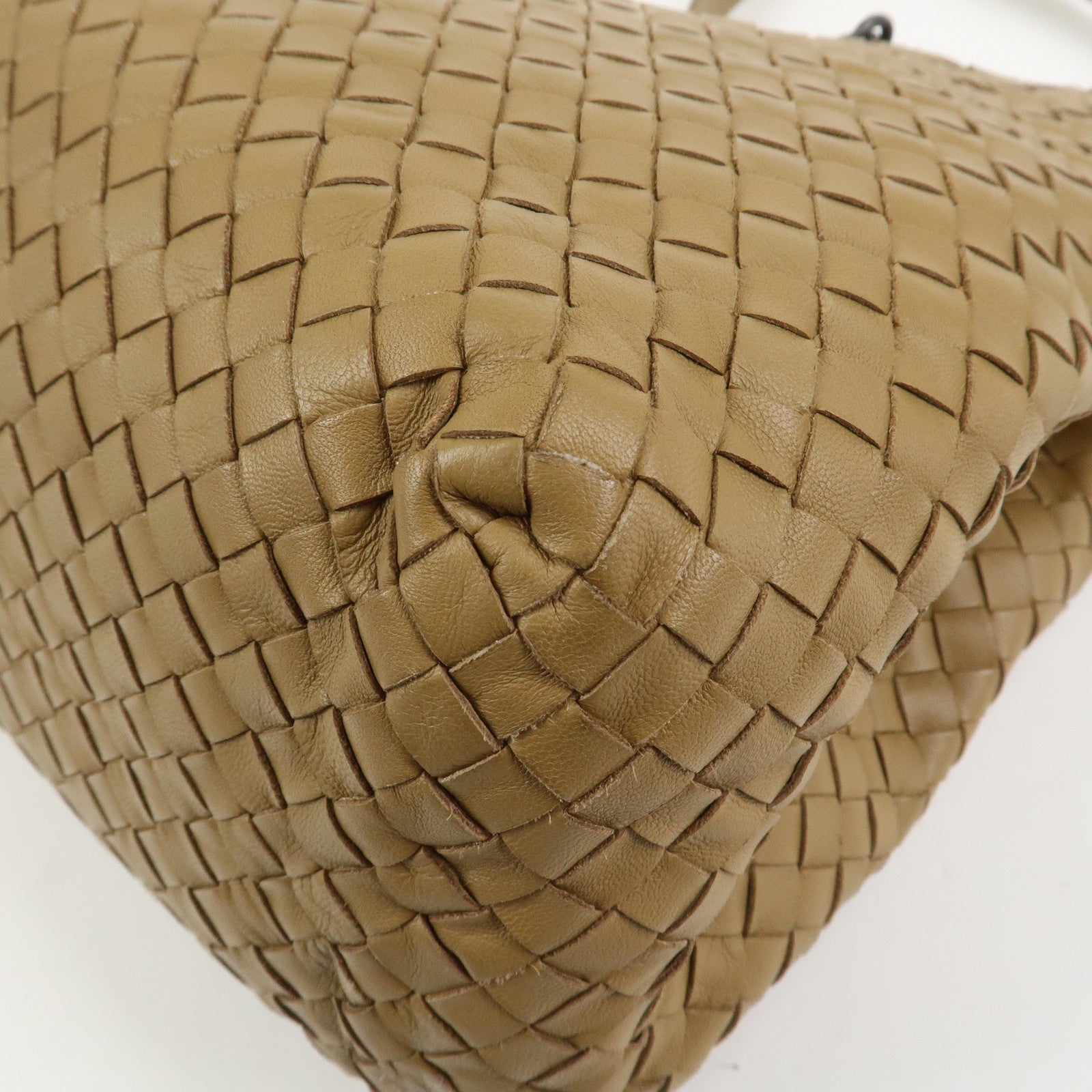 BOTTEGA VENETA Intrecciato Nappa Leather Shoulder Tote Bag Brown