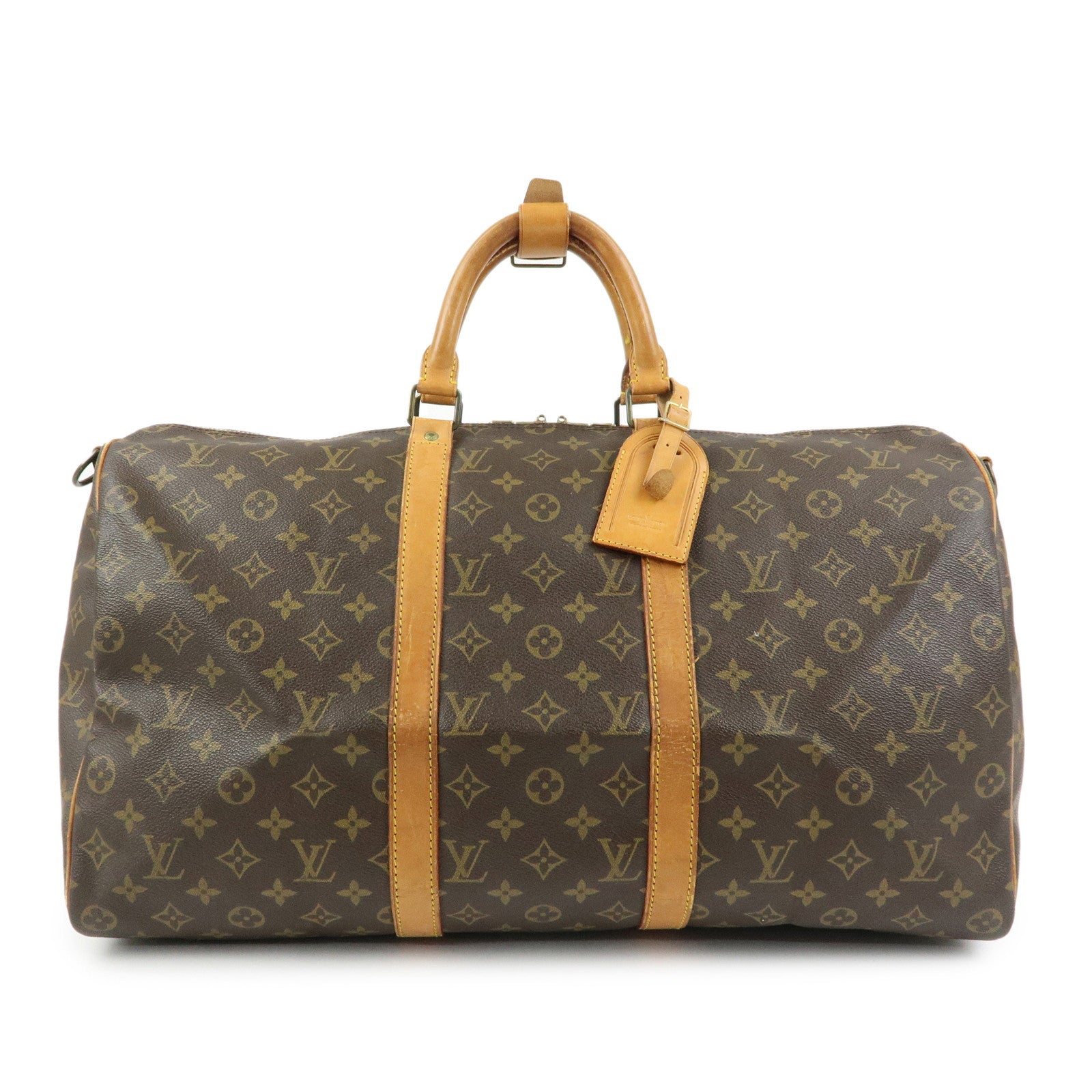 Louis Vuitton Monogram Keep All Bandouliere 50 Boston Bag M41416