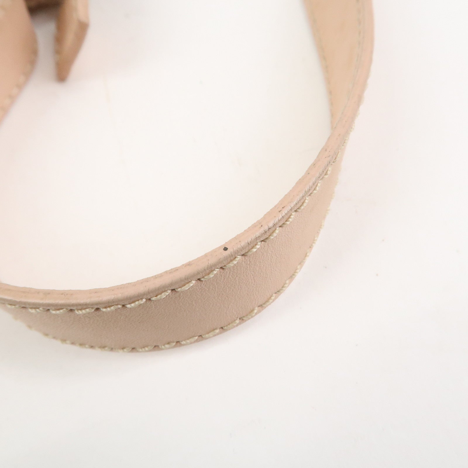 FENDI Zucchino Canvas Leather Shoulder Hand Bag Pink Beige 8BR444