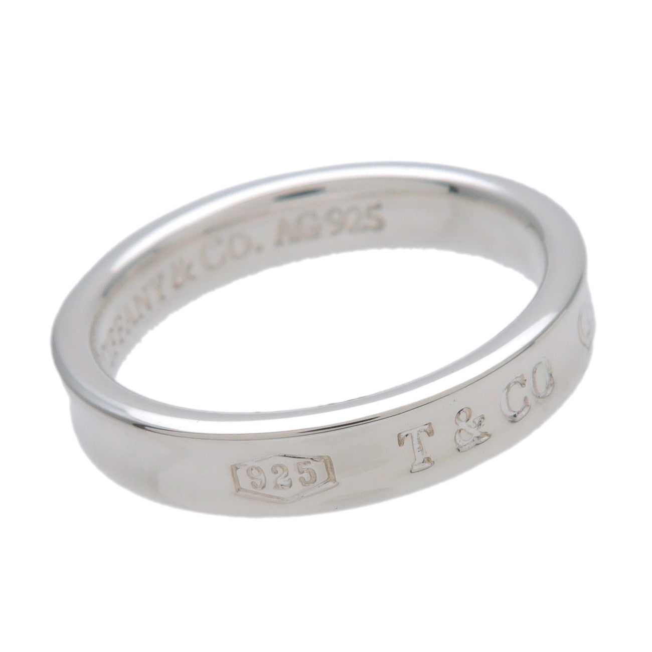 Tiffany & Co 1837 Narrow Ring Small SV925 Silver US7 EU54 HK13.5