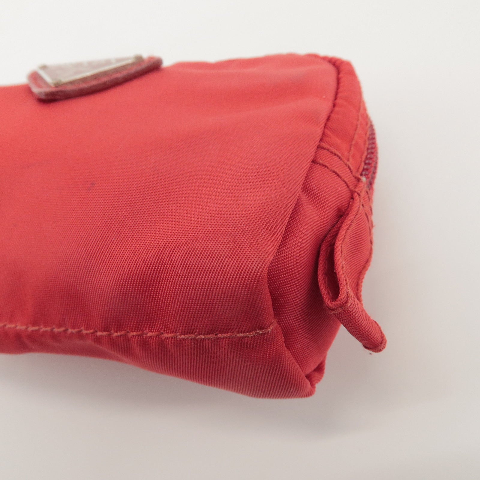PRADA Set of 2 Nylon Pouch Cosmetic Bag Pink Red 1N0340/1N0339