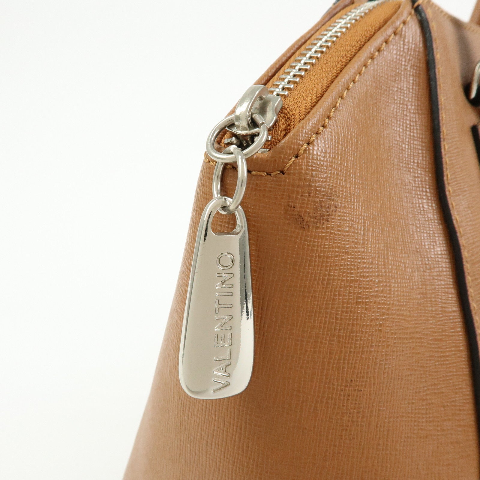 VALENTINO Leather 2Way Bag Hand Bag Shoulder Bag Brown