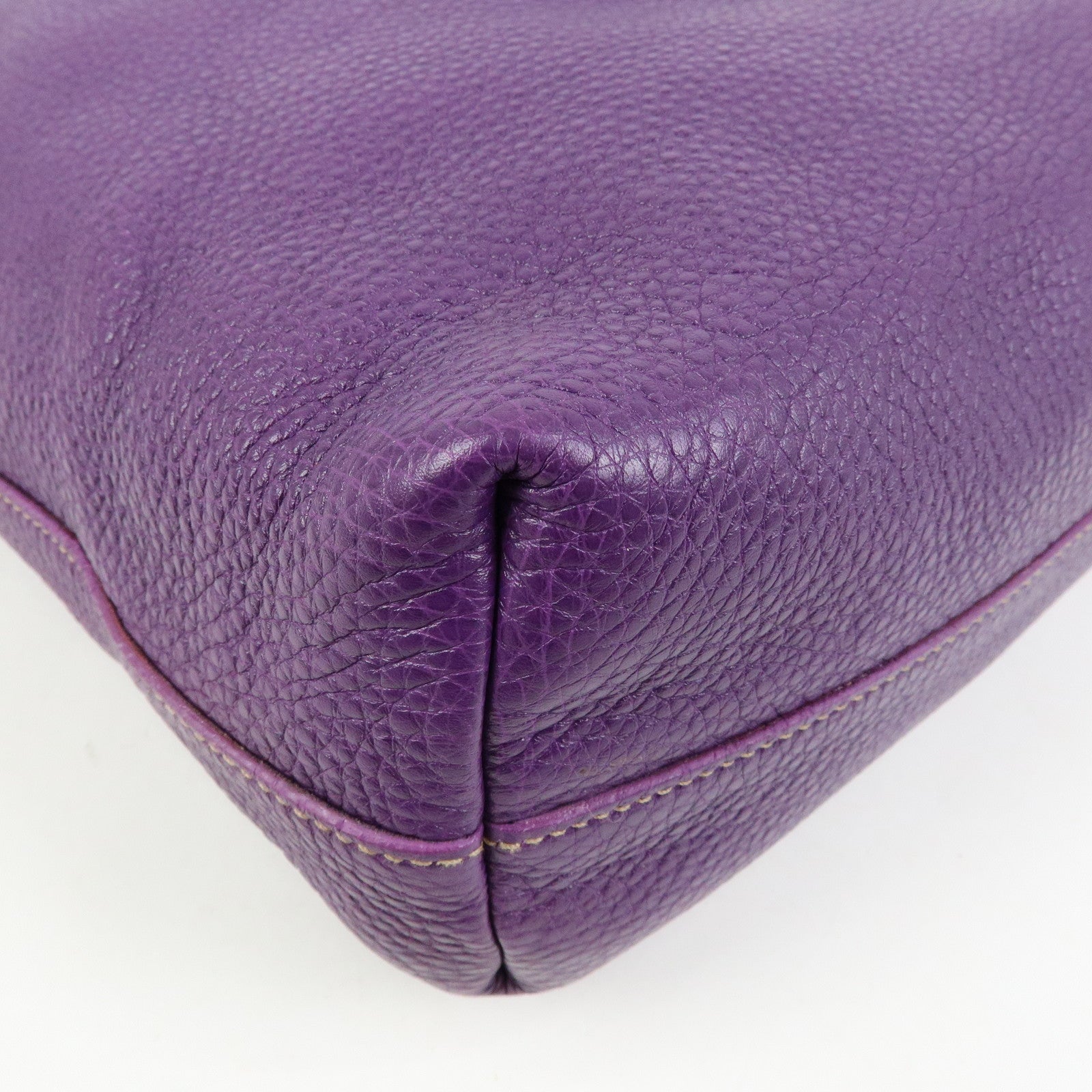 PRADA  Leather 2Way Bag Tote Bag Shoulder Bag Hand Bag Purple