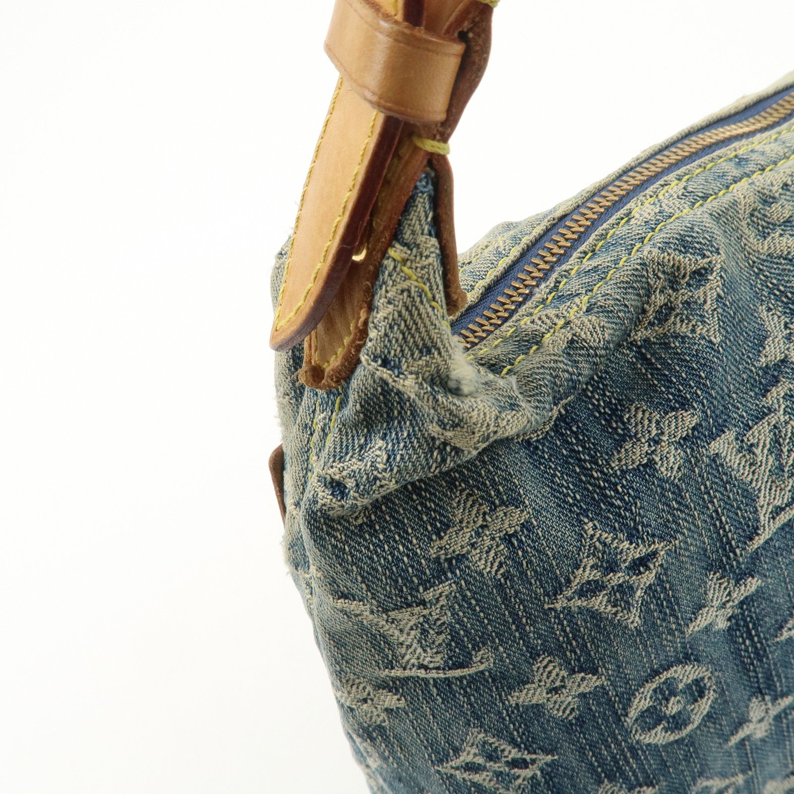 Louis Vuitton Monogram Denim Baggy PM 2Way Bag Shoulder Bag M95049 Used