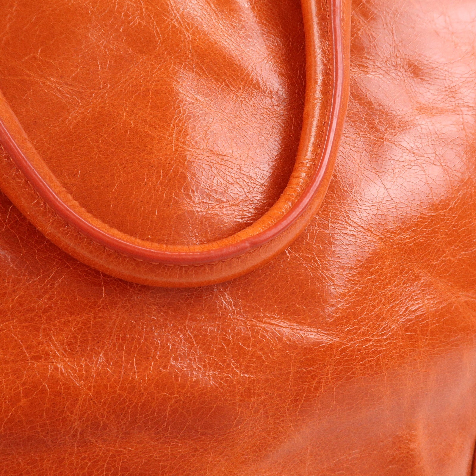 PRADA Logo Leather 2Way Bag Hand Bag Shoulder Bag Orange BN2326