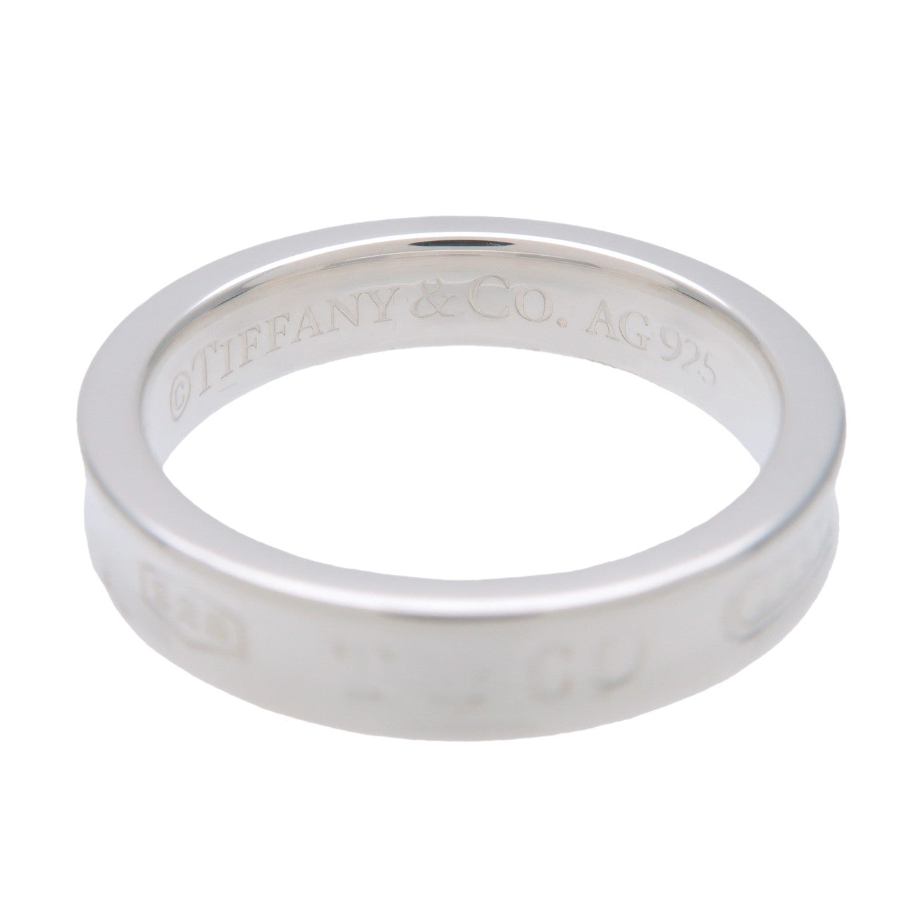 Tiffany & Co 1837 Narrow Ring SV925 Silver US5.5 EU50 HK11