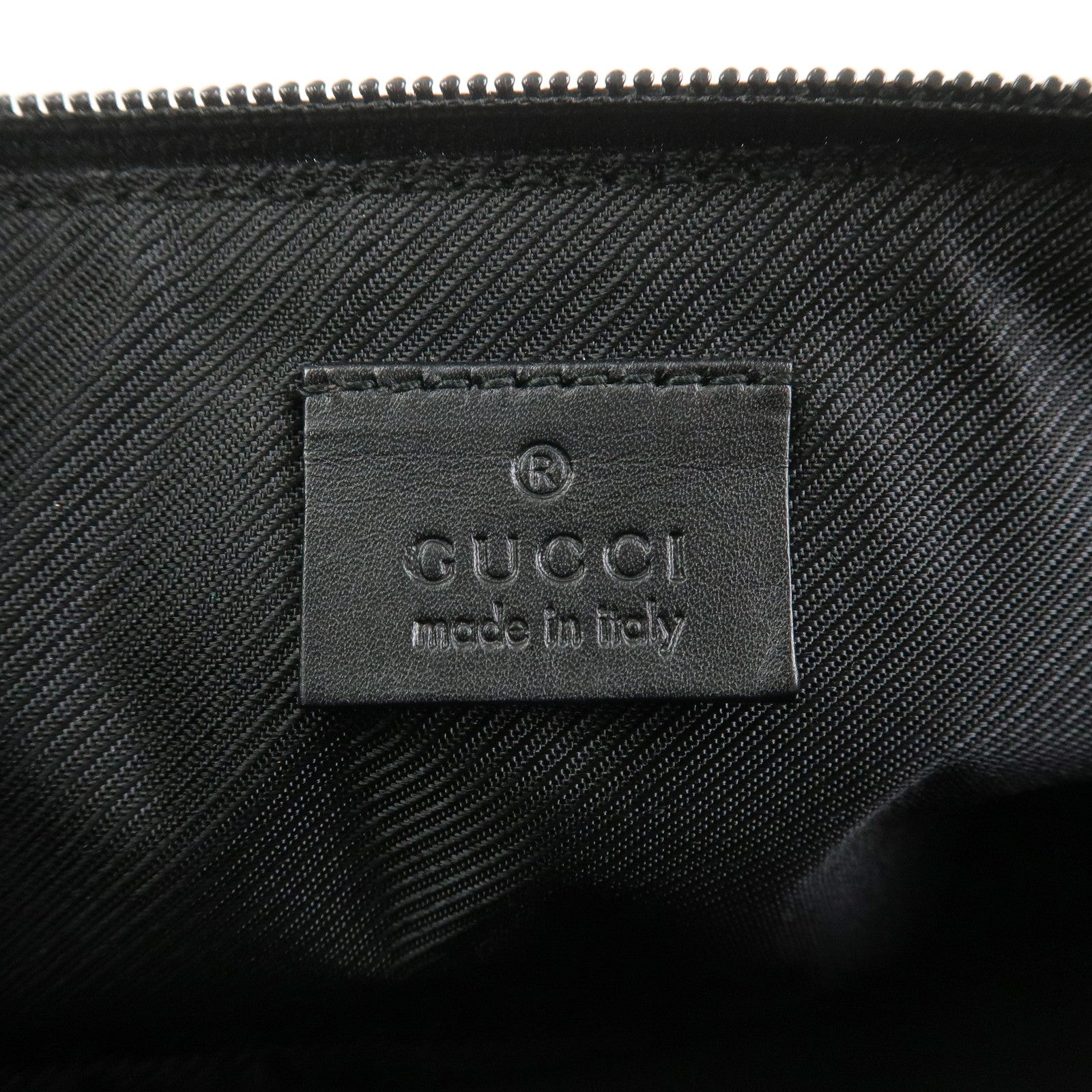 GUCCI Boat Bag GG Canvas Leather Hand Bag Black 07198
