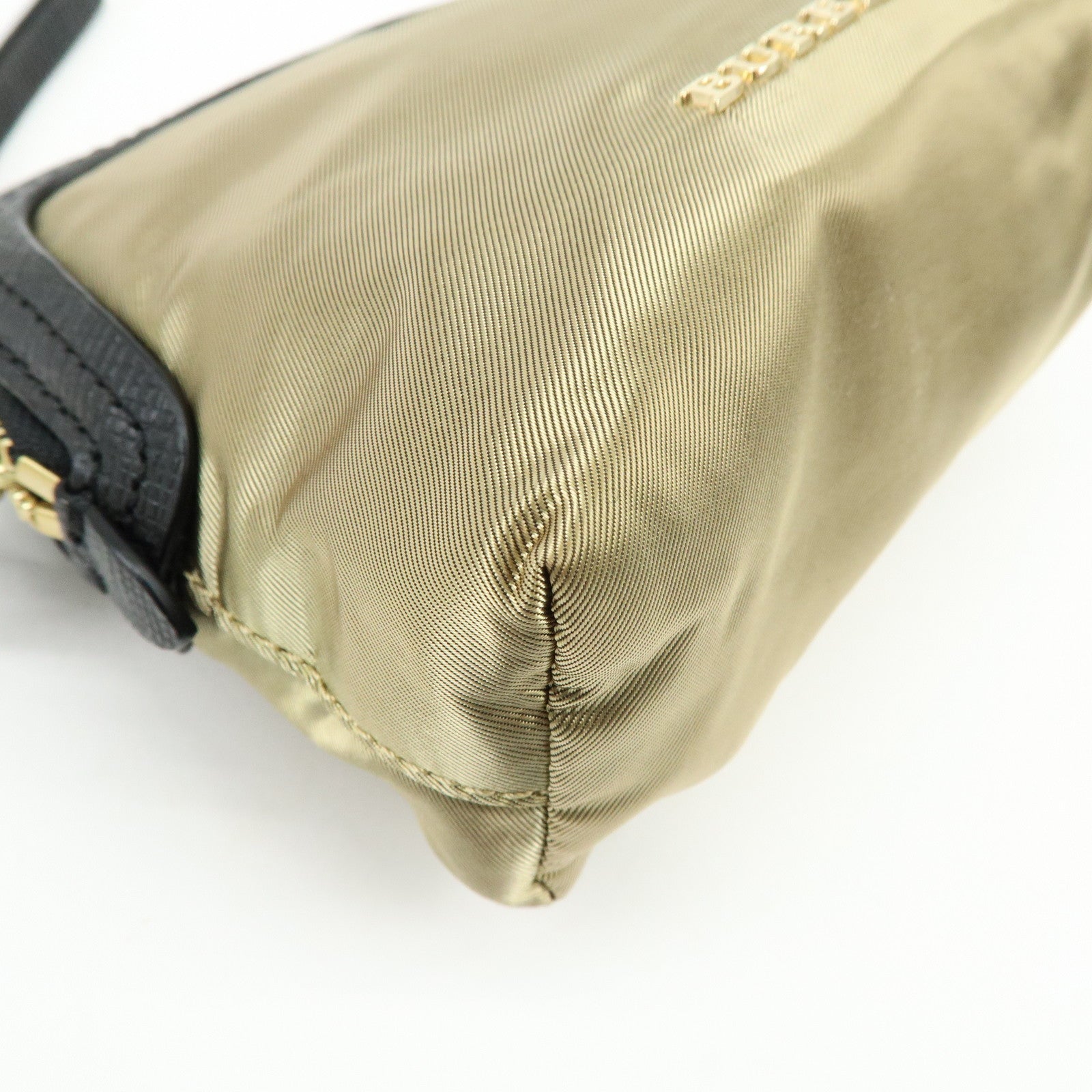 BURBERRY Nova Plaid Set of 2 Canvas Pouch Cosmetic Case Brown Gold