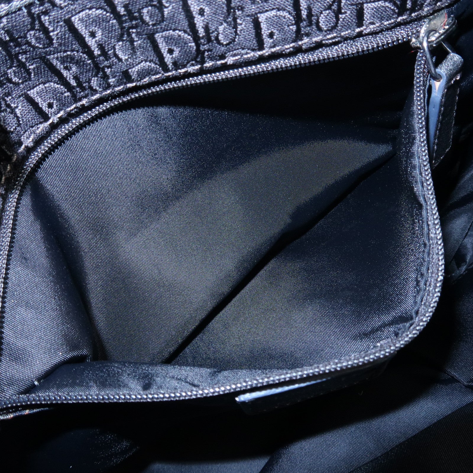 Christian Dior Trotter Canvas Leather Shoulder Bag Hand Bag Black