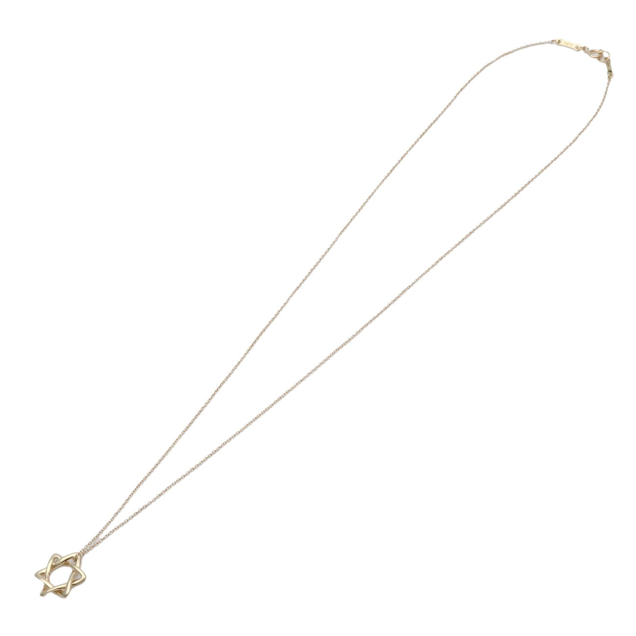 Tiffany & Co Star of Davi Pendant Necklace K18 750YG Yellow Gold